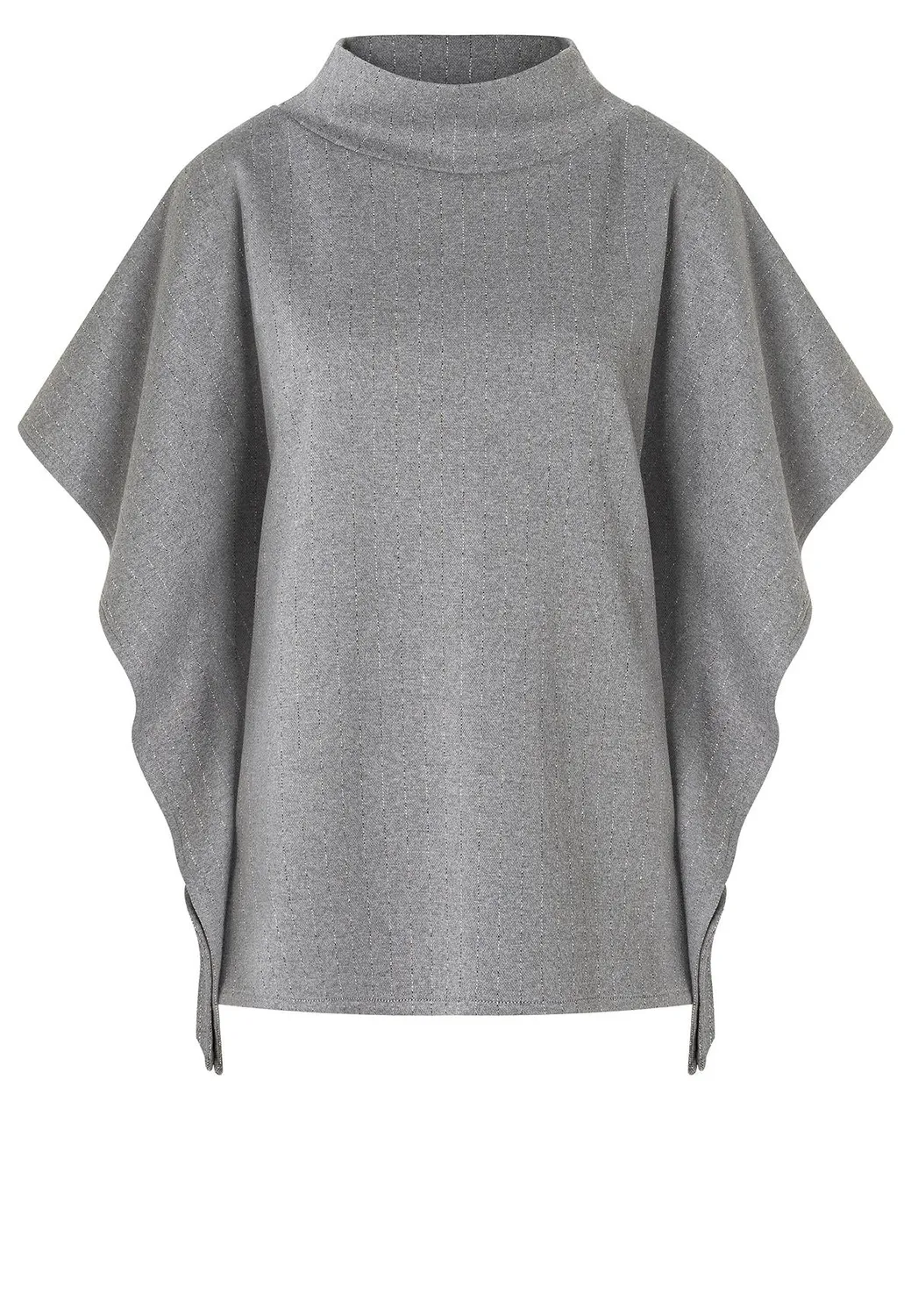 Ana Alcazar Antesa top grigio lurex gessato