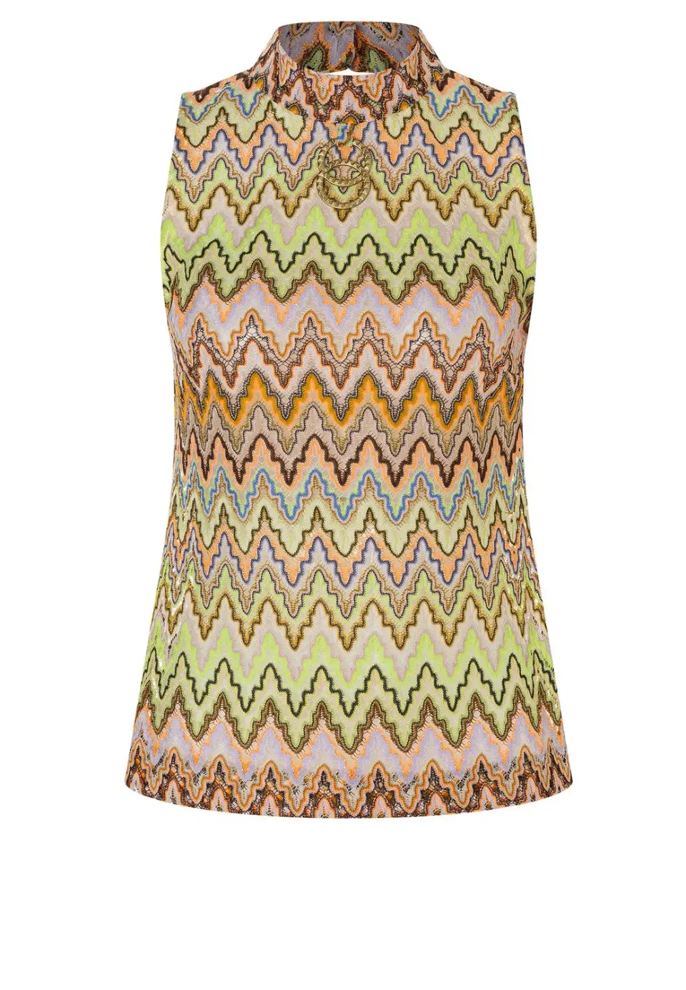 Ana Alcazar Posyma top maglia collo alto fantasia