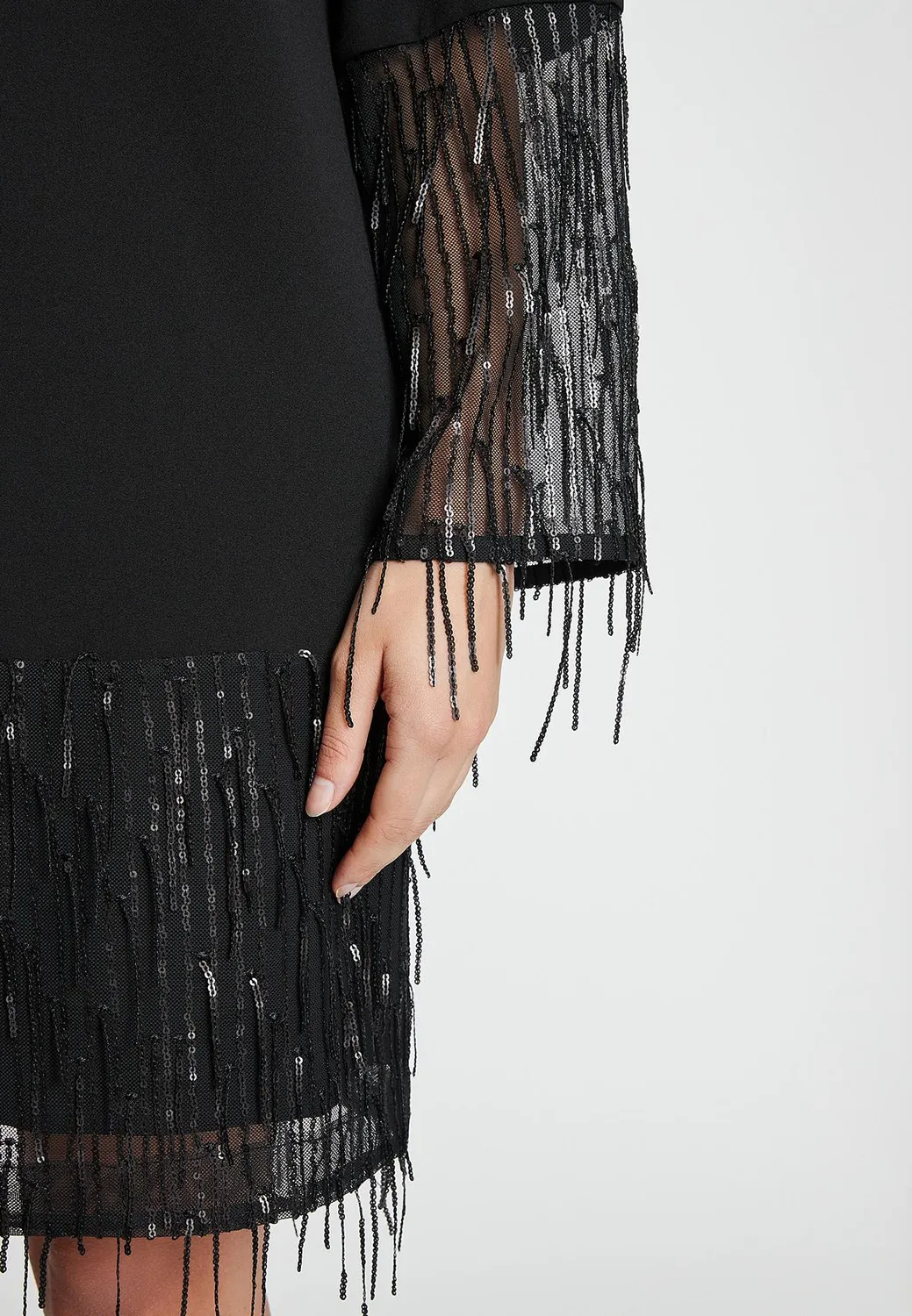 Ana Alcazar Ibylia abito tunica corto paillettes