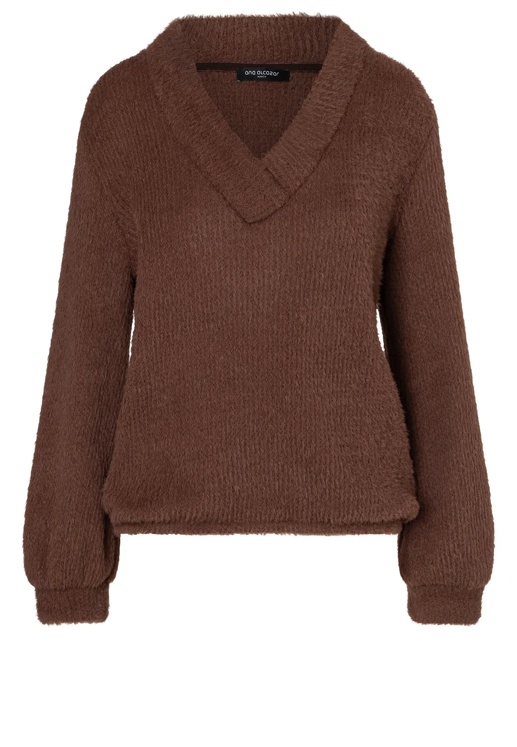 Ana Alcazar Enayas maglione scollo V cognac
