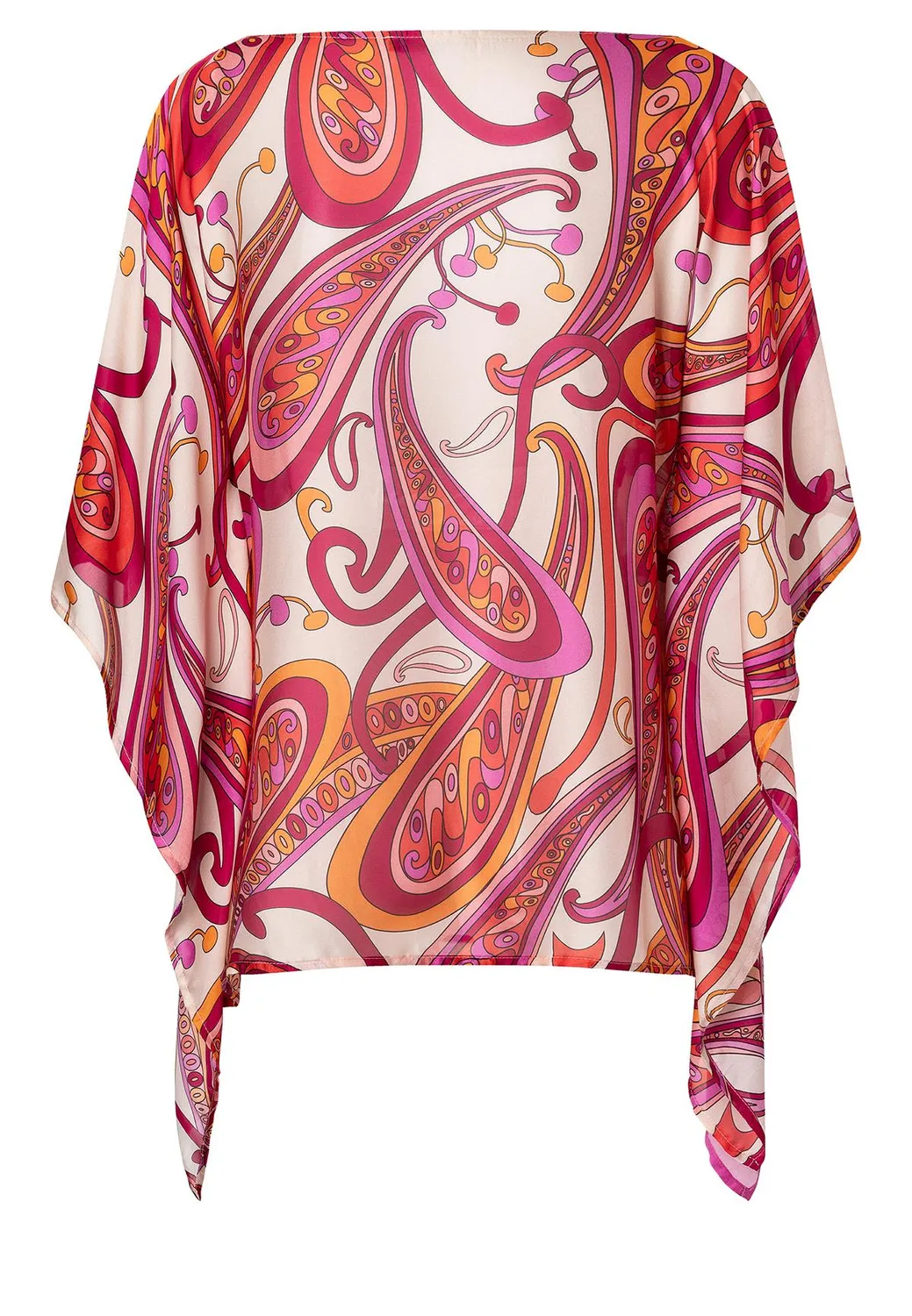 Ana Alcazar Wegosa top chiffon crema fantasia paisley ampio