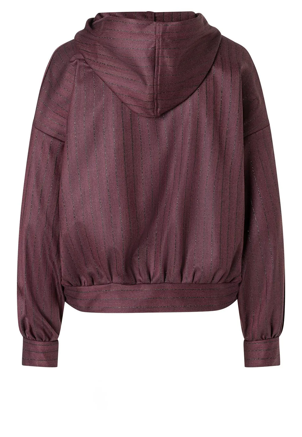 Ana Alcazar Adea giacca blouson bordeaux gessata