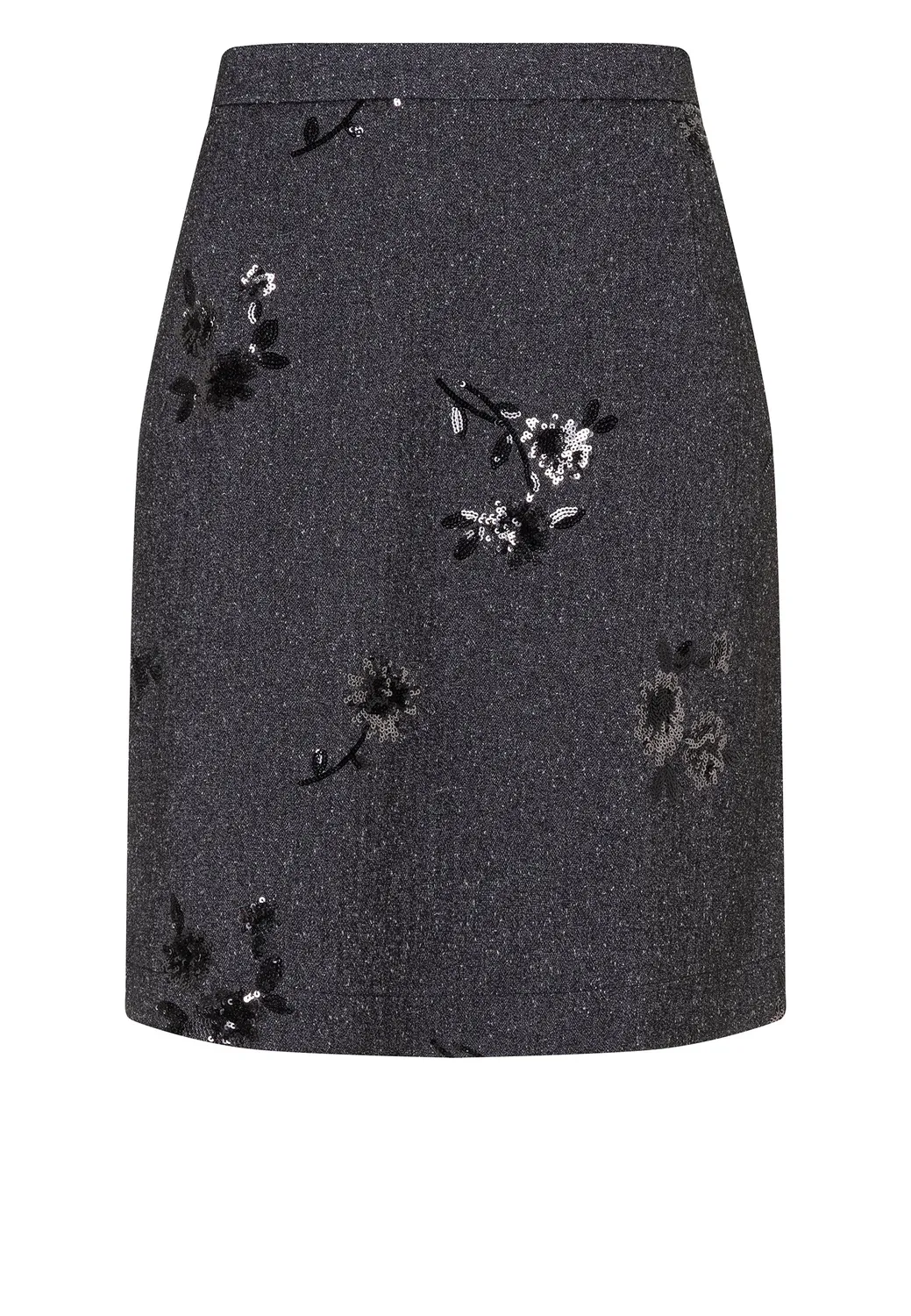 Ana Alcazar Evanita minigonna tweed lurex nero