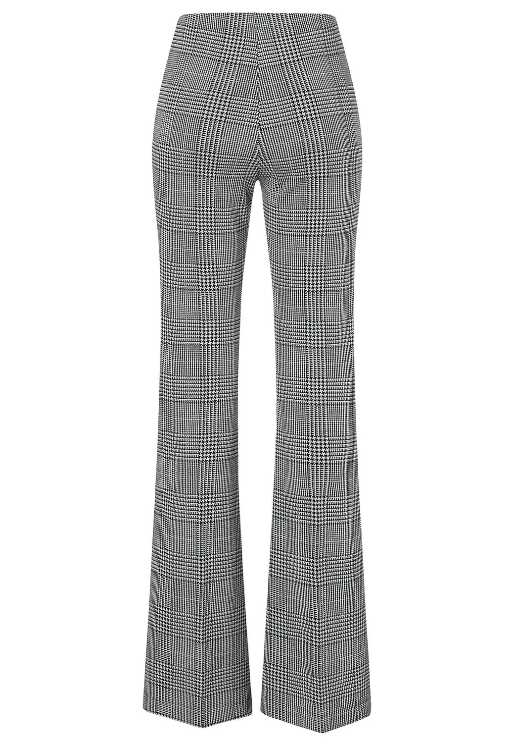 Ana Alcazar Shia pantaloni zampa quadri grigio nero