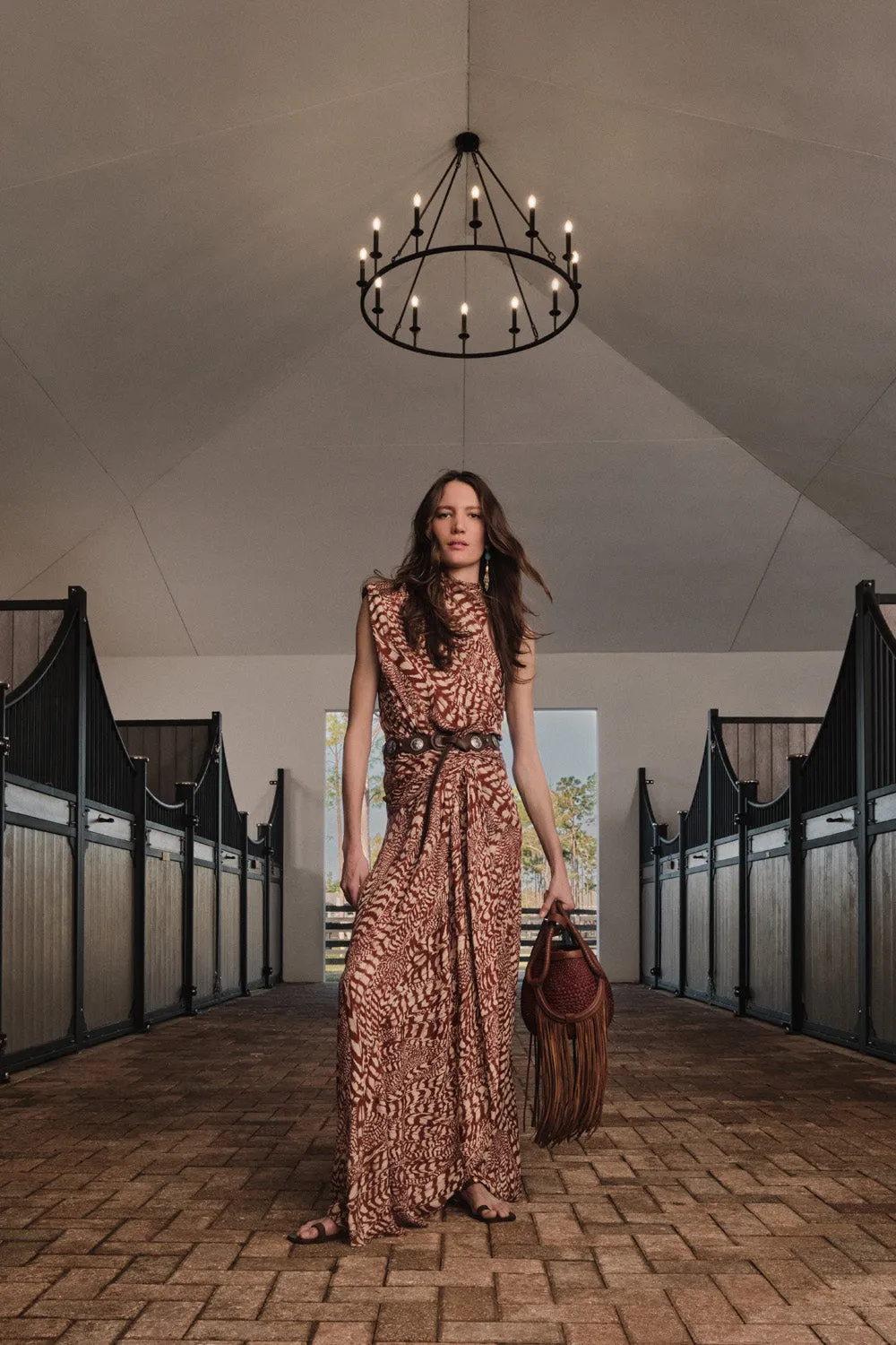 Johanna Ortiz Soul Of The River borsa tote mini paglia vino