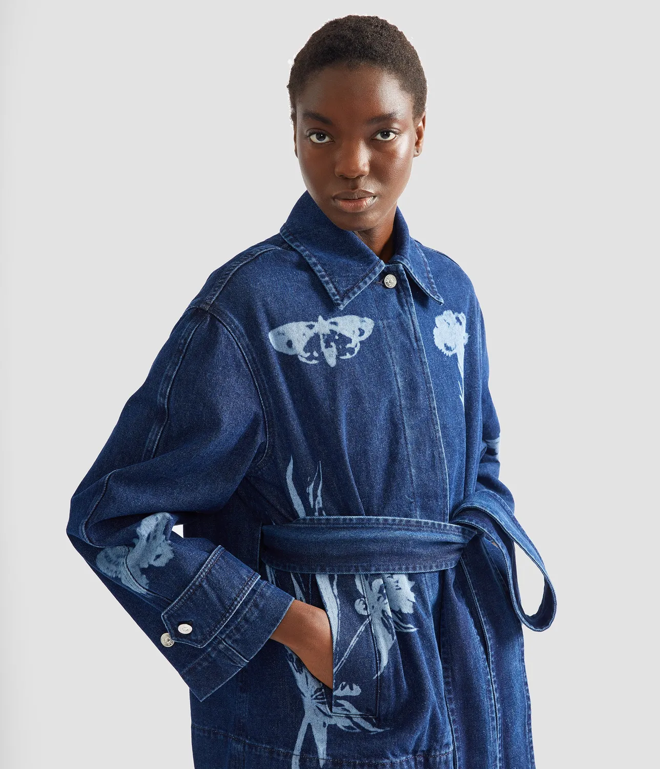 Erdem Indigo Denim Jacket giacca indaco oversize
