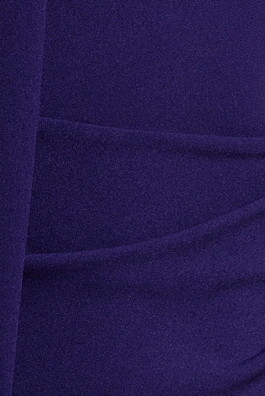 Goddiva Mermaid Bardot maxi abito viola scuro scuba