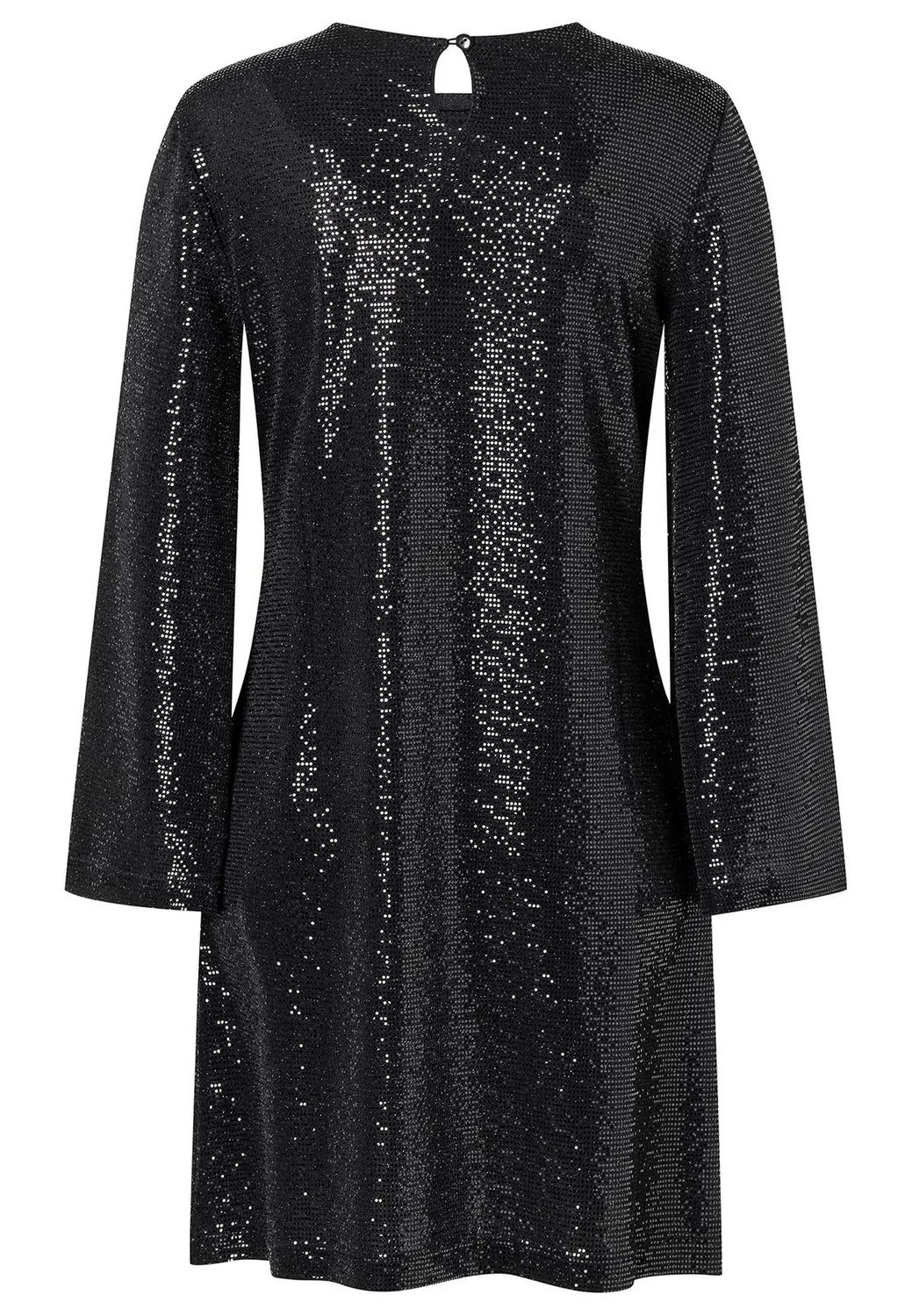 Ana Alcazar Sagora abito paillettes nero sera
