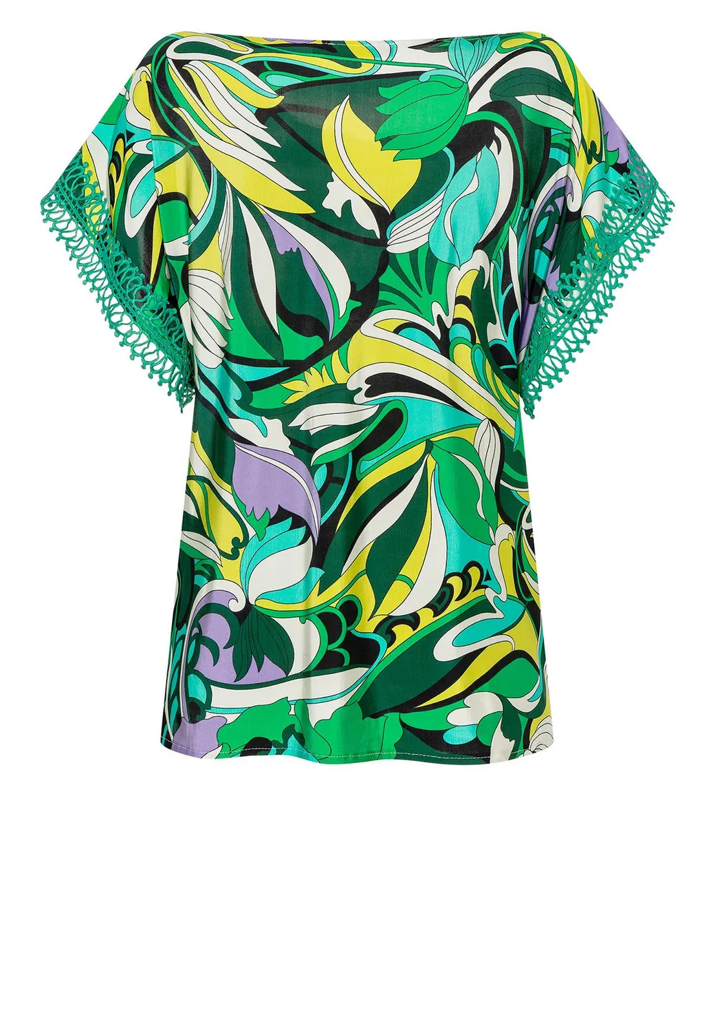 Ana Alcazar Lorisa camicia fantasia maniche pizzo