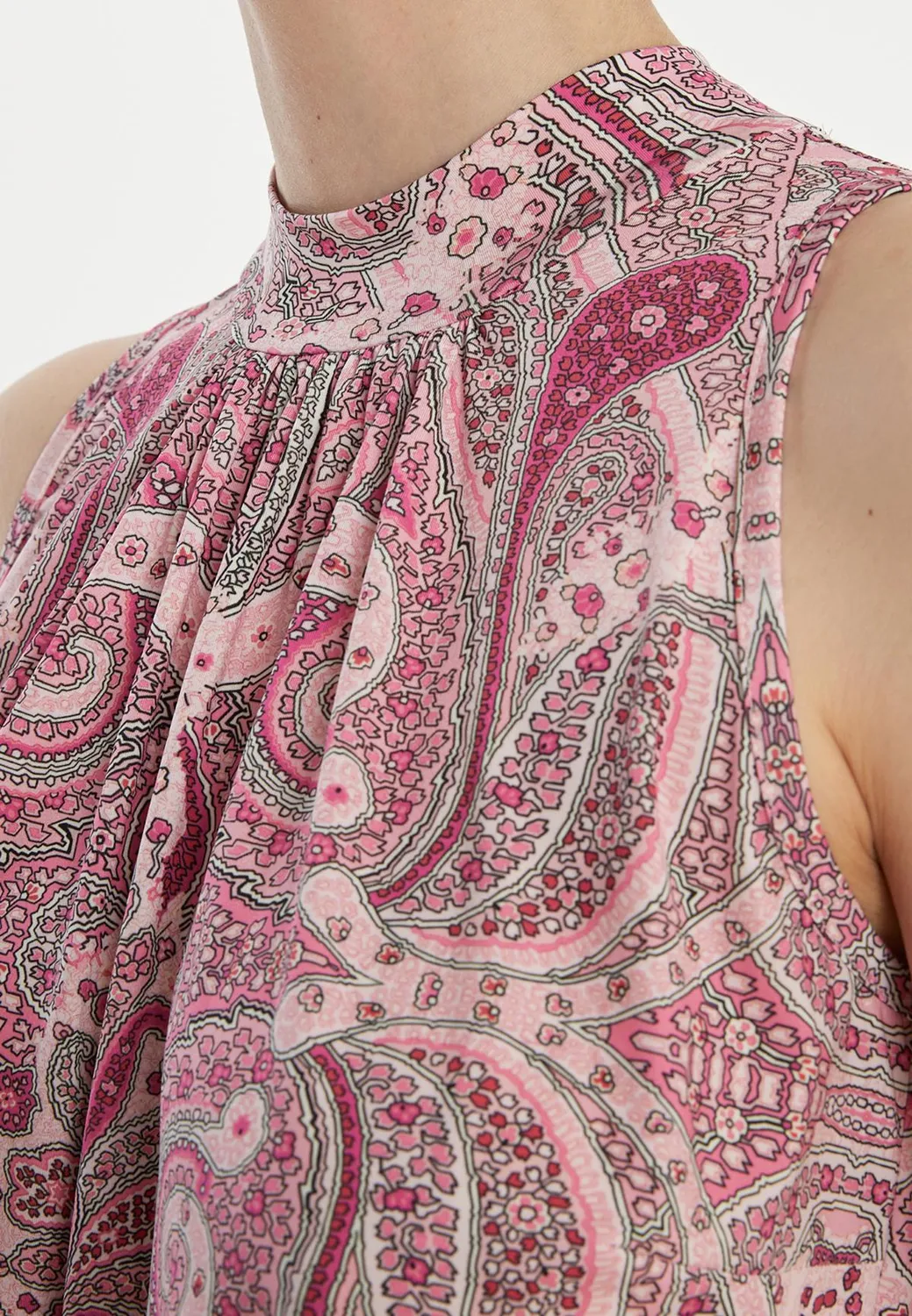 Ana Alcazar Zipala tuta rosa stampa paisley