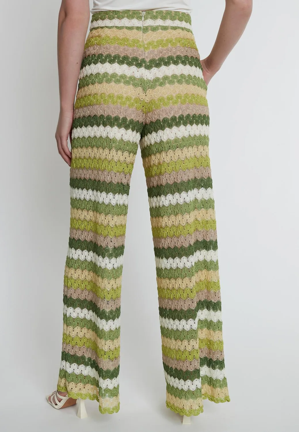 Ana Alcazar Kolja pantaloni maglia traforata tasche