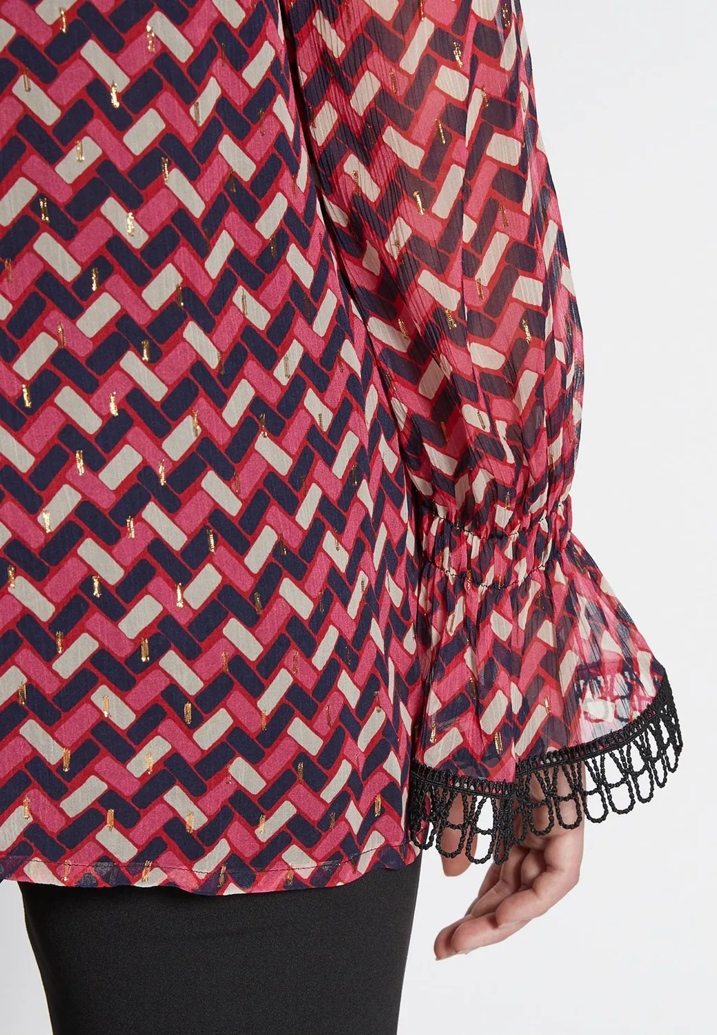 Ana Alcazar Hafosa blusa fantasia retro con rouches
