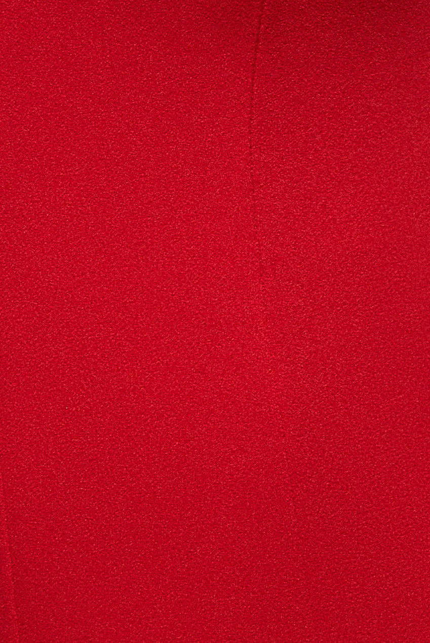 Goddiva Pleated Fit & Flare abito maxi rosso scuba