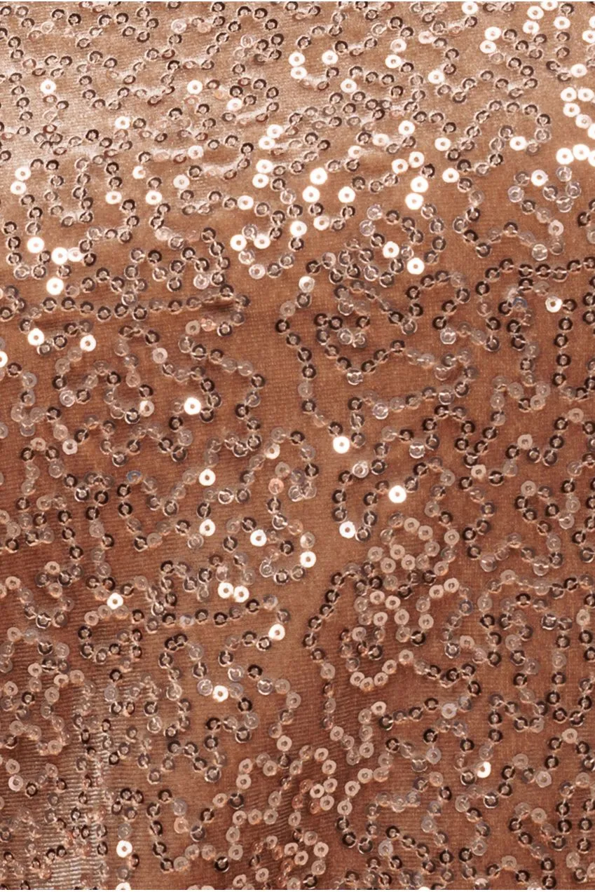 Goddiva Sequin Velvet Jumper maglione champagne paillettes