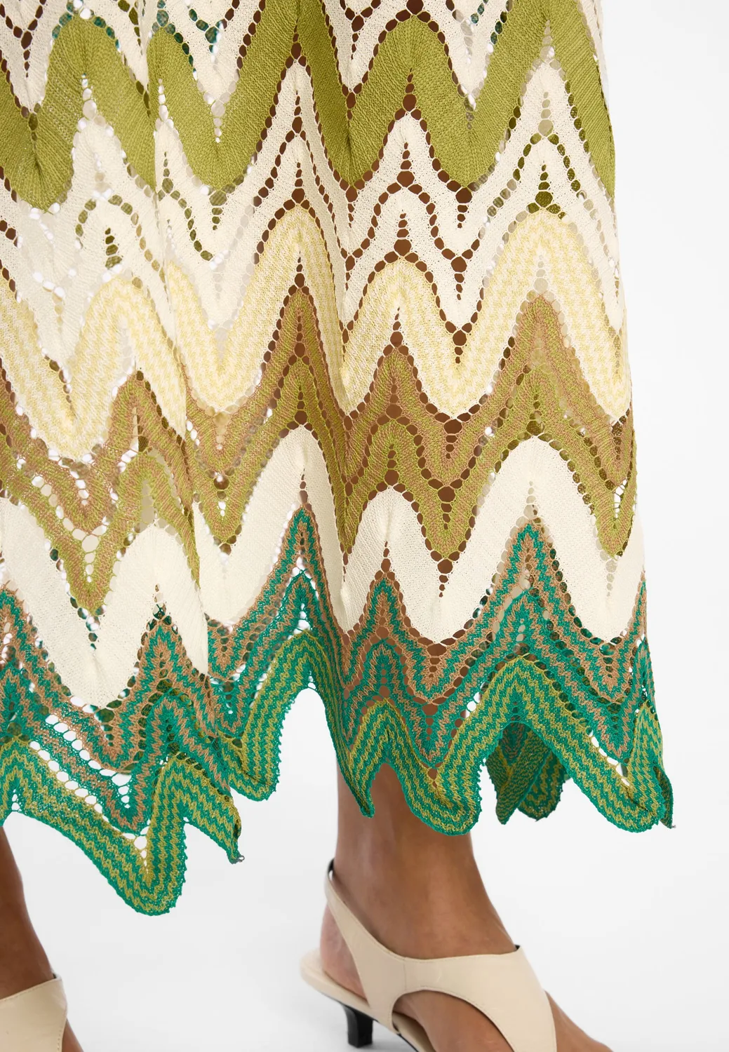 Ana Alcazar Dimra maxi abito maglia verde
