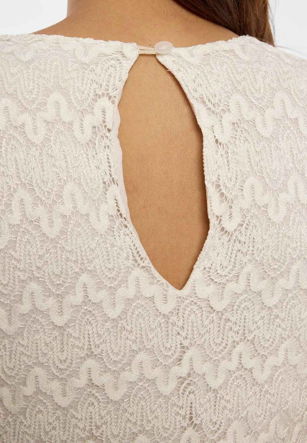Ana Alcazar Dillu abito monospalla bianco corto maglia