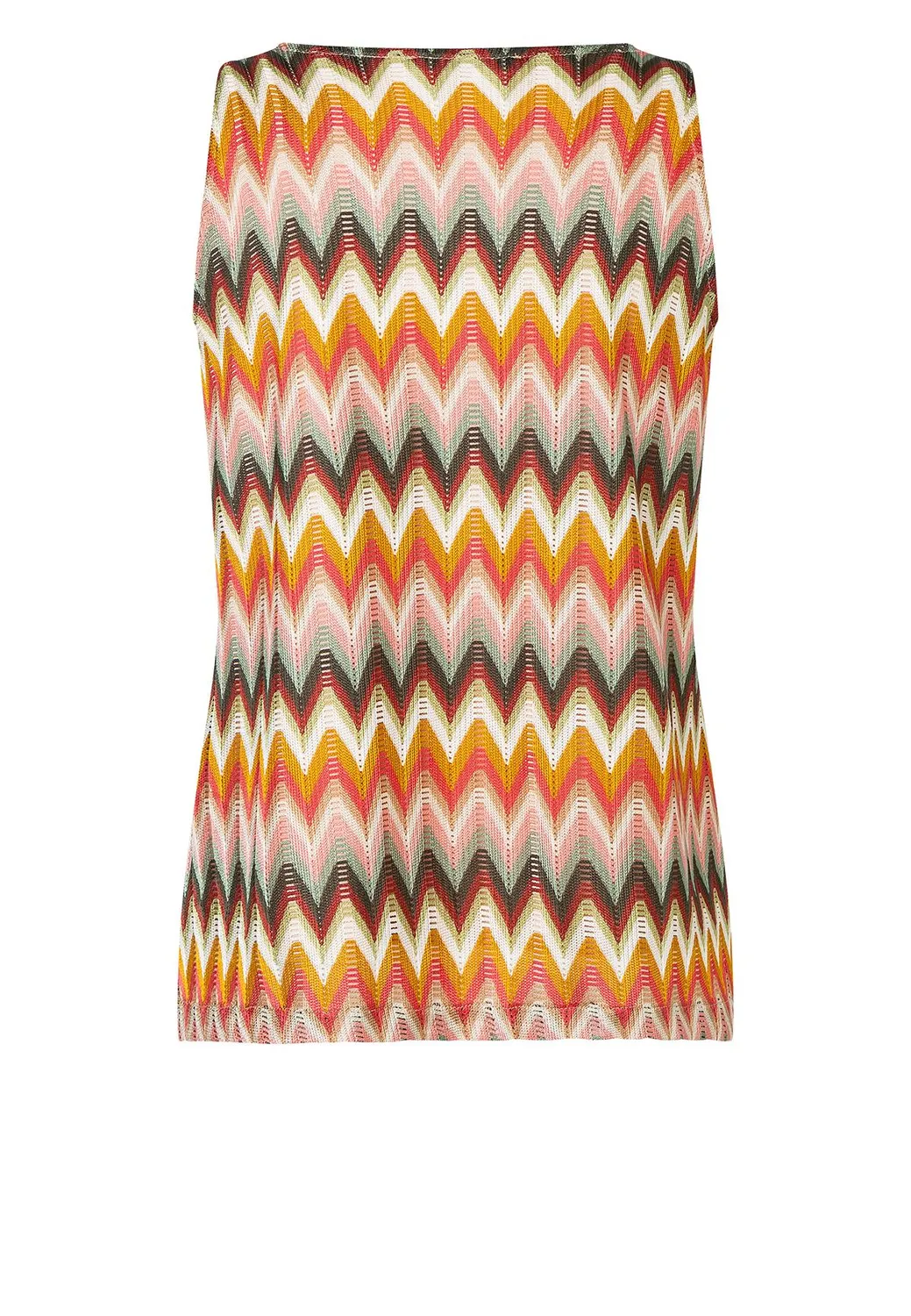 Ana Alcazar Polea top maglia terra motivo zigzag