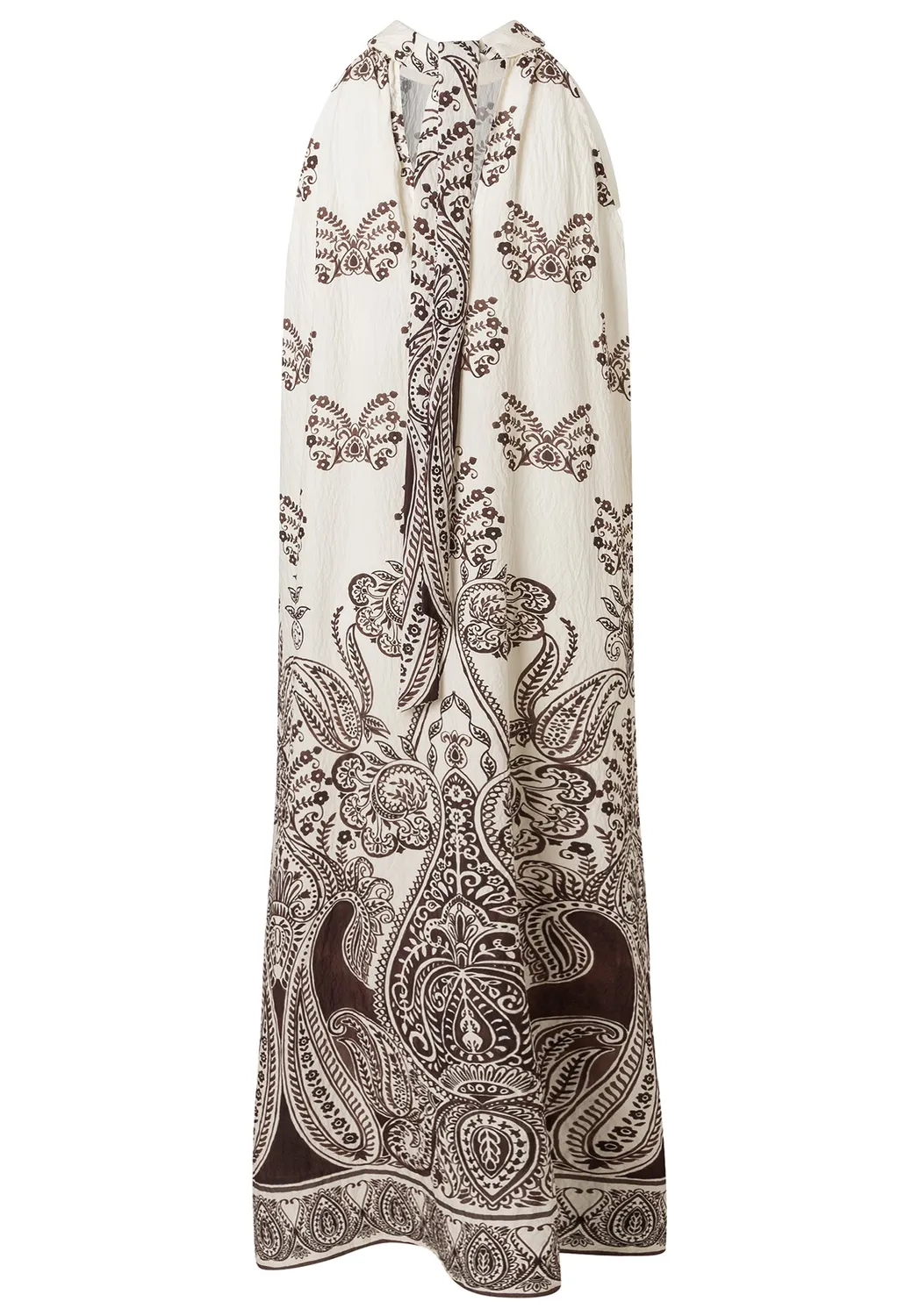 Ana Alcazar Doreyu abito lungo paisley marrone