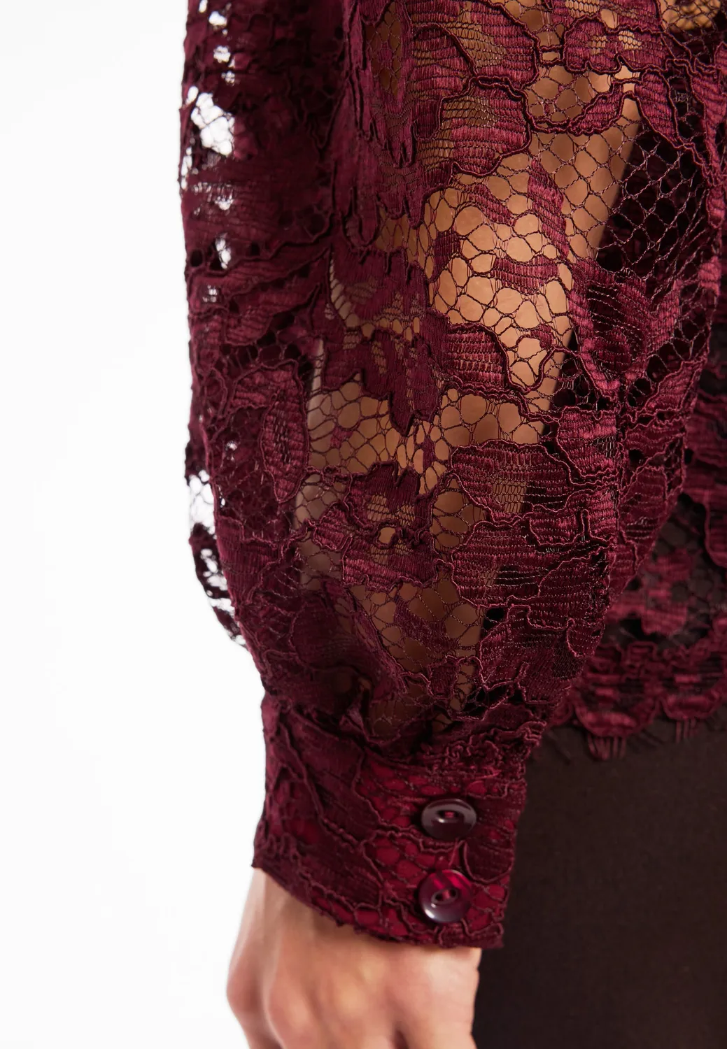 Ana Alcazar Enoloris blusa in pizzo bordeaux