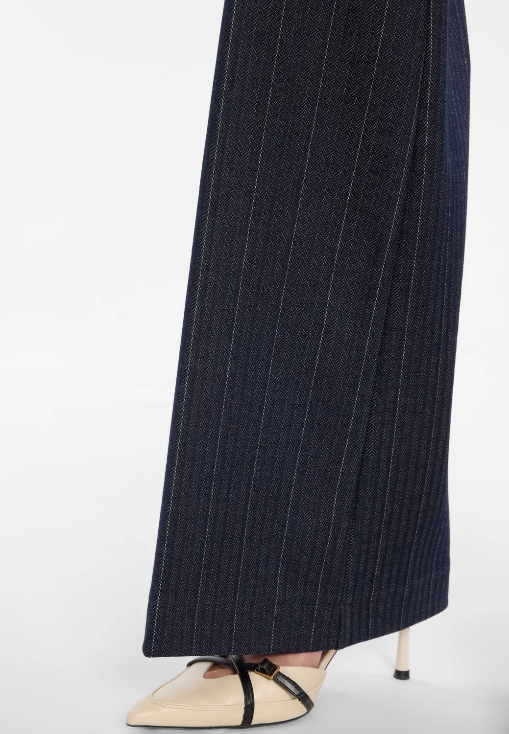 Ana Alcazar Enliro pantaloni bootcut gessati blu