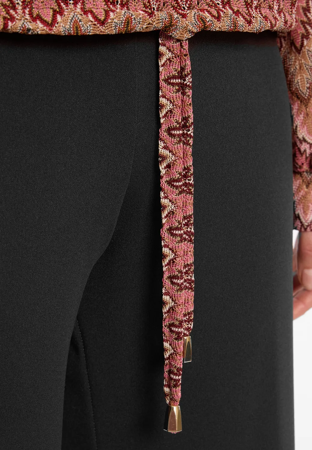 Ana Alcazar Etinae top boho bordeaux a balze