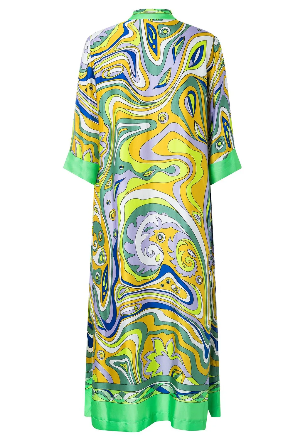 Ana Alcazar Pebola chemisier midi verde satin fantasia
