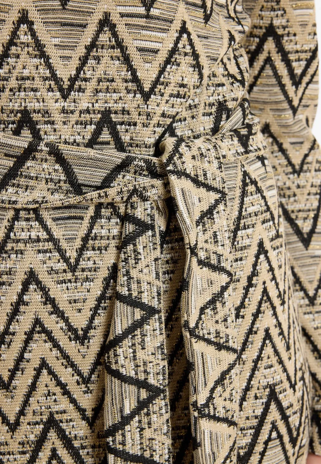 Ana Alcazar Ashana abito tubino zigzag beige