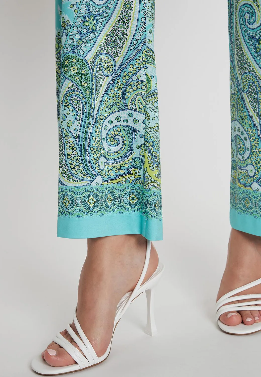Ana Alcazar Pidila pantaloni estivi paisley azzurro