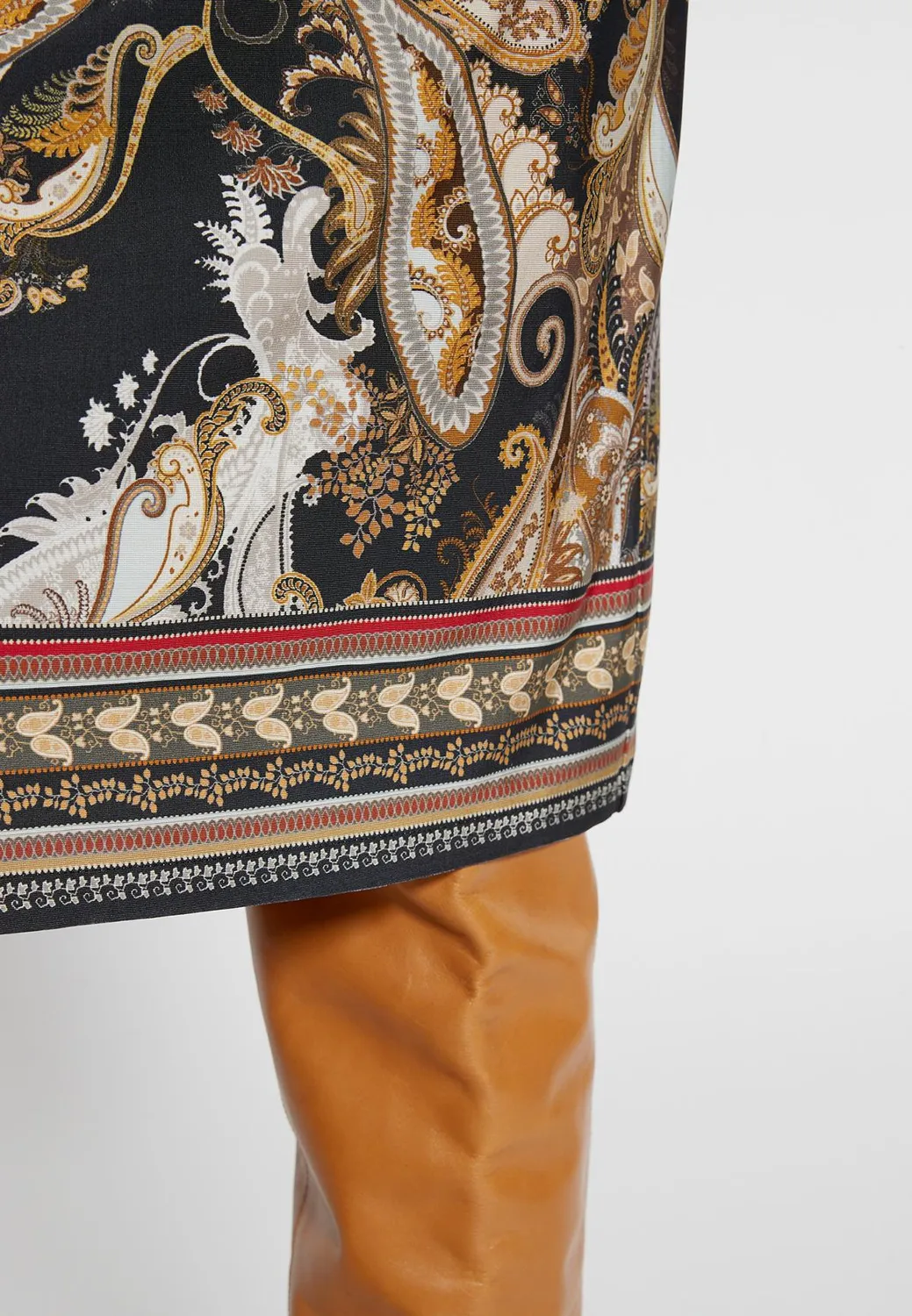 Ana Alcazar Hibale abito paisley dritto marrone