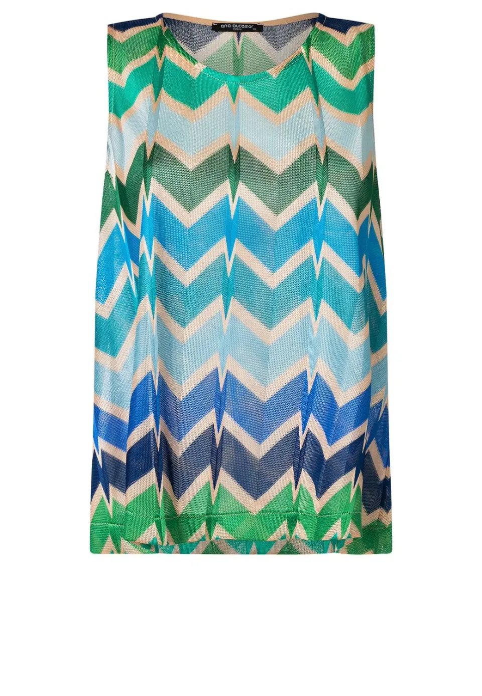 Ana Alcazar Pahea top estivo verde zigzag