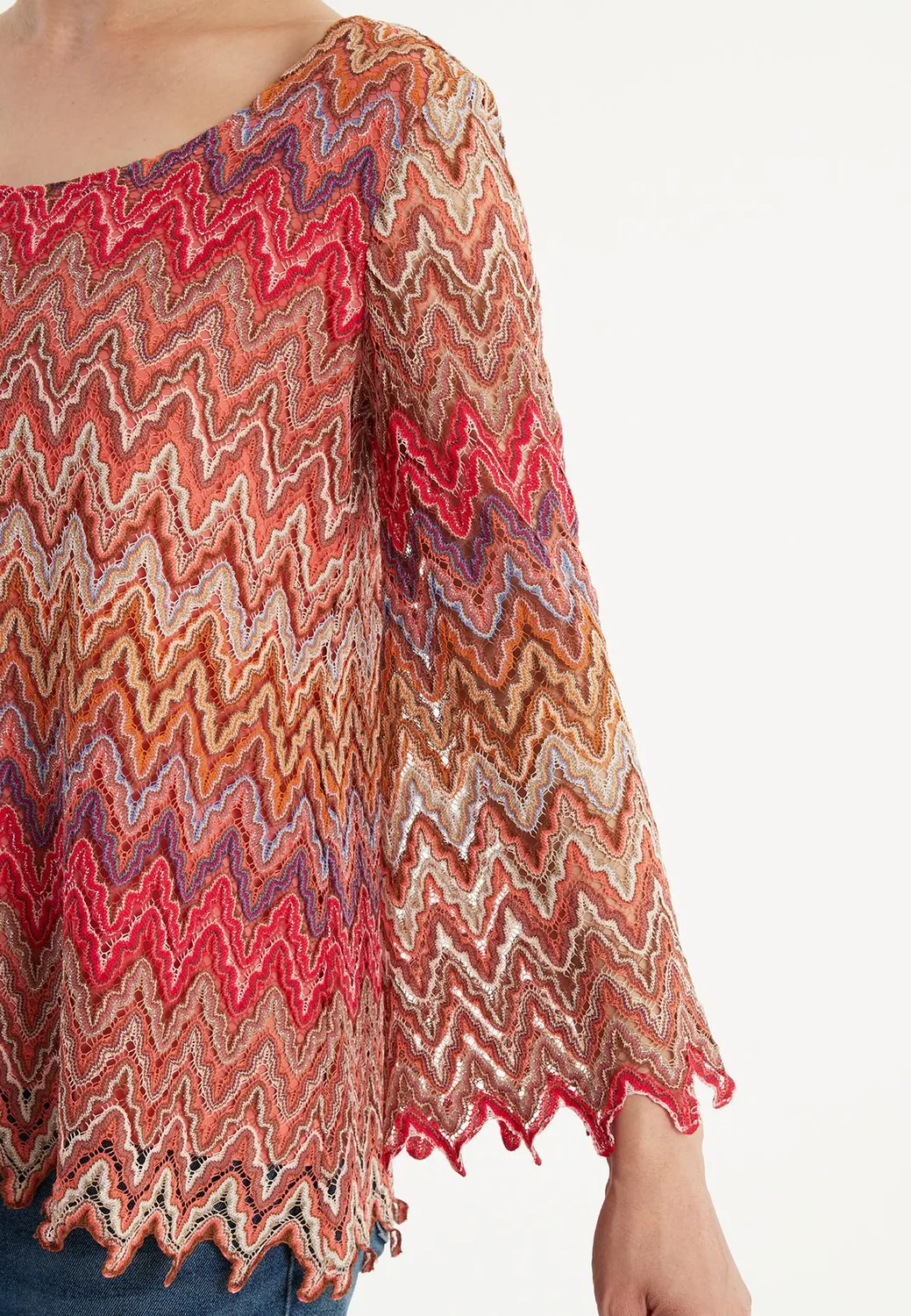 Ana Alcazar Zecosa maglia traforata rossa