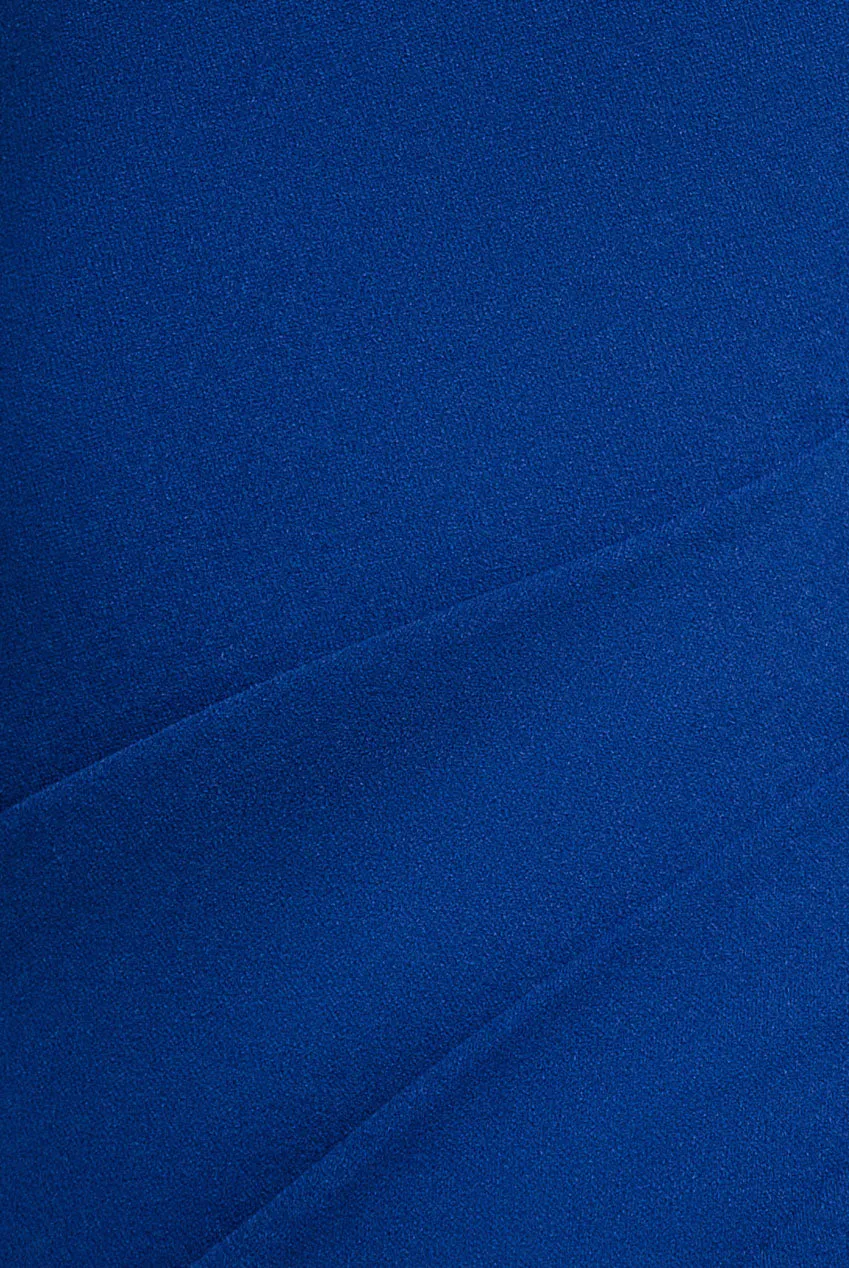 Goddiva DR5171 abito maxi blu royal monospalla