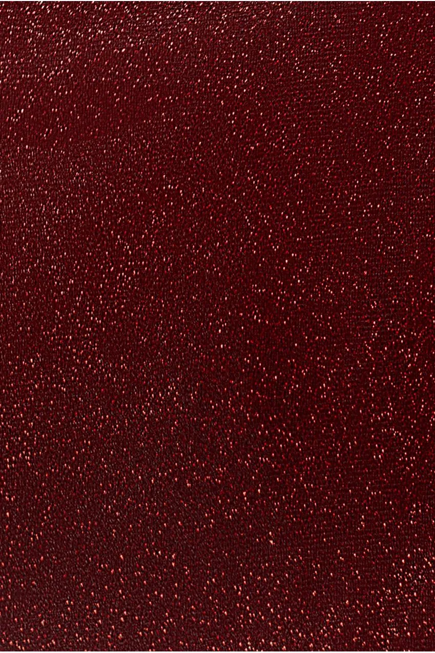 Goddiva Sparkle Lurex abito skater rosso mini lurex