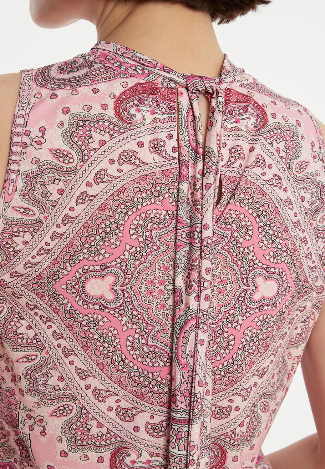 Ana Alcazar Zipala tuta rosa stampa paisley