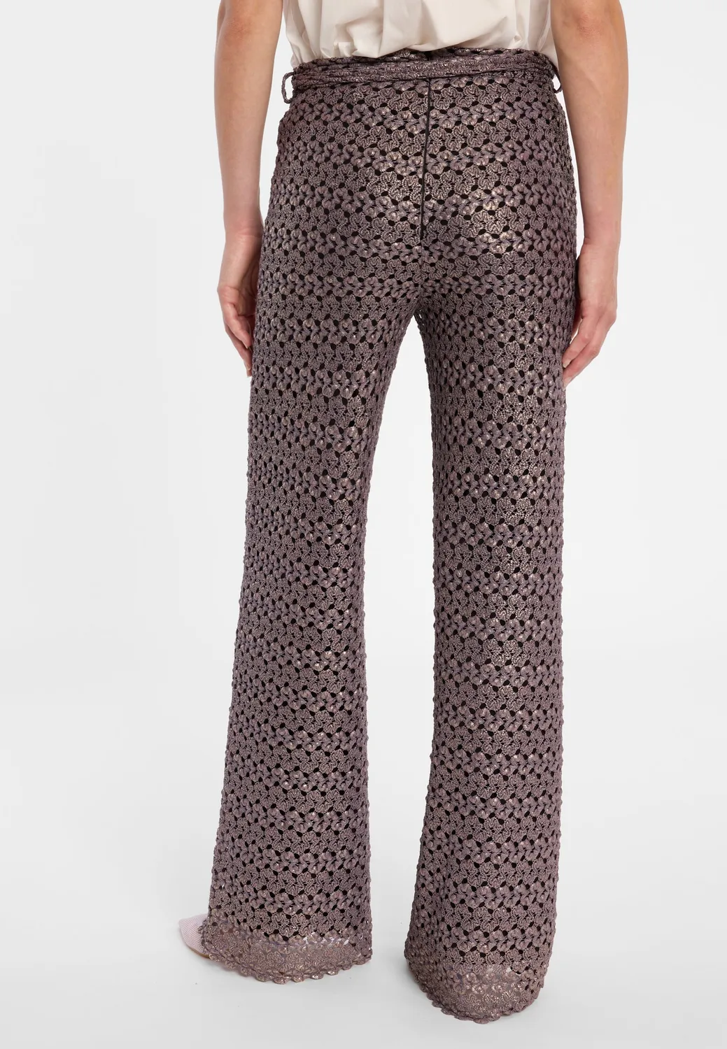 Ana Alcazar Donya pantaloni maglia marroni