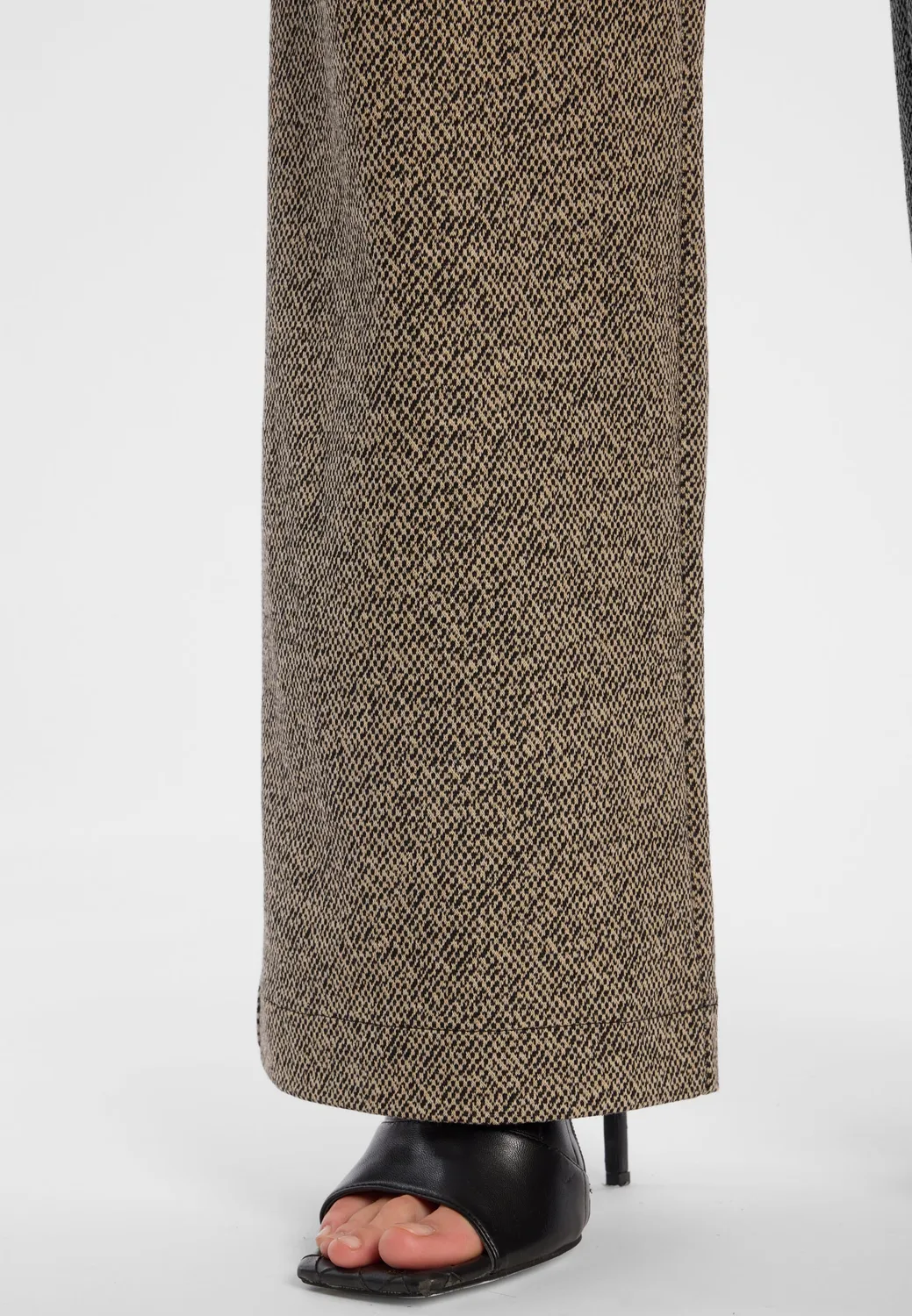 Ana Alcazar Eldora pantaloni tweed gamba larga