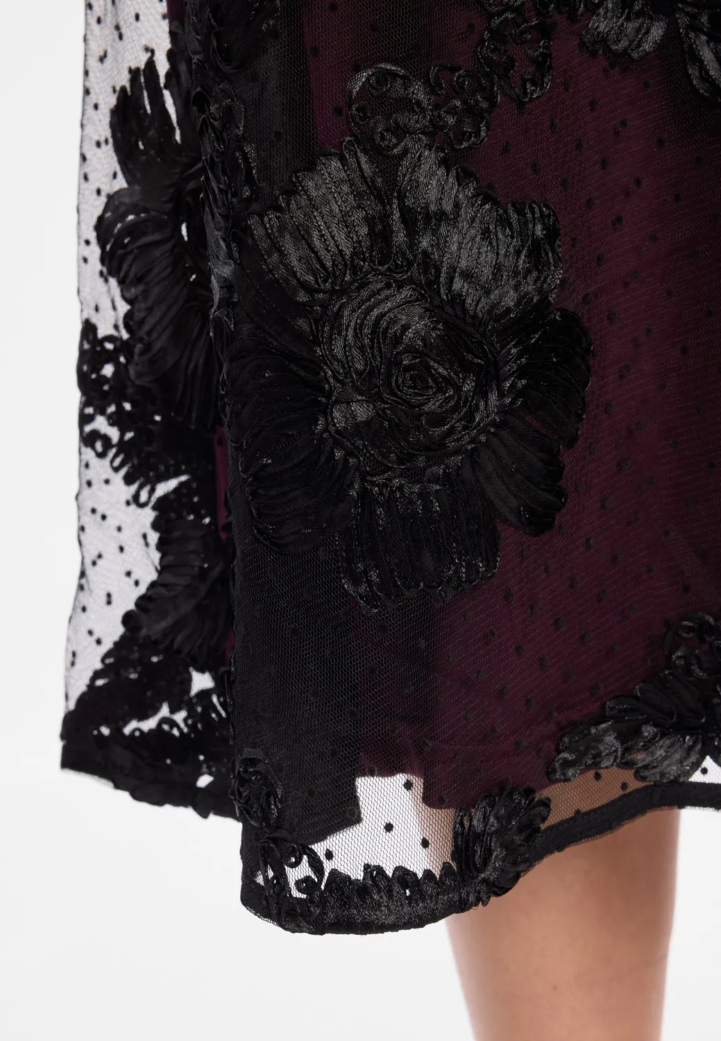 Ana Alcazar Elvena gonna midi bordeaux fiori