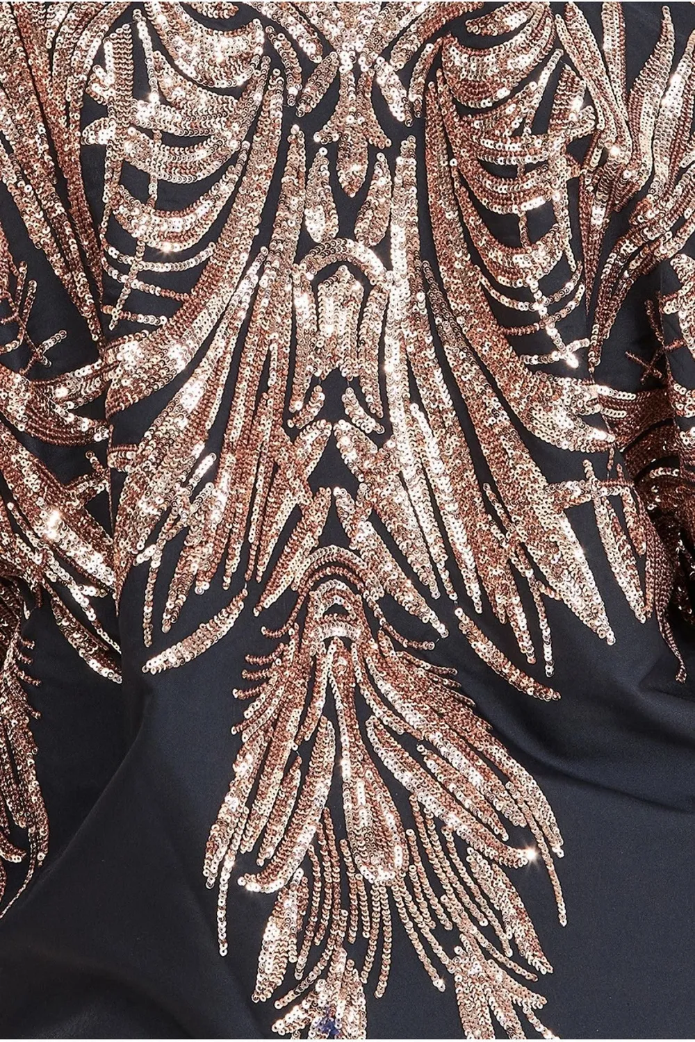 Goddiva JK01 giacca bomber champagne con paillettes ricamate