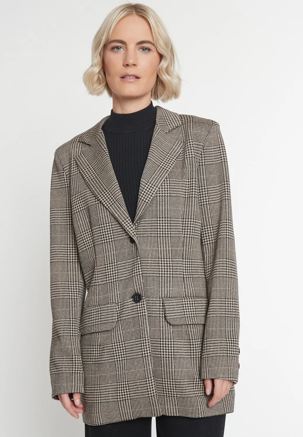 Ana Alcazar Mia blazer quadri taglio oversize