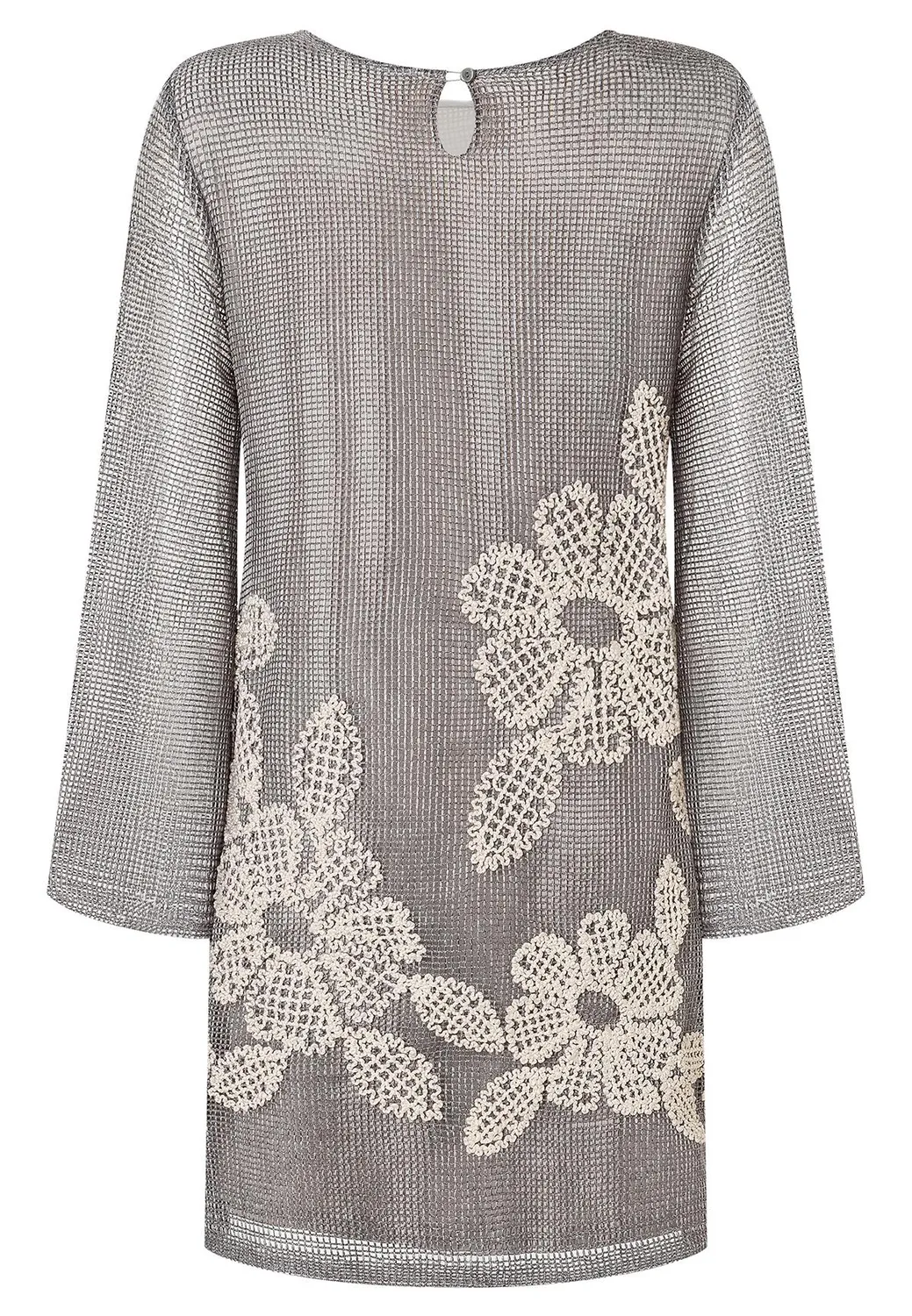 Ana Alcazar Zalia abito tunica crochet grigio