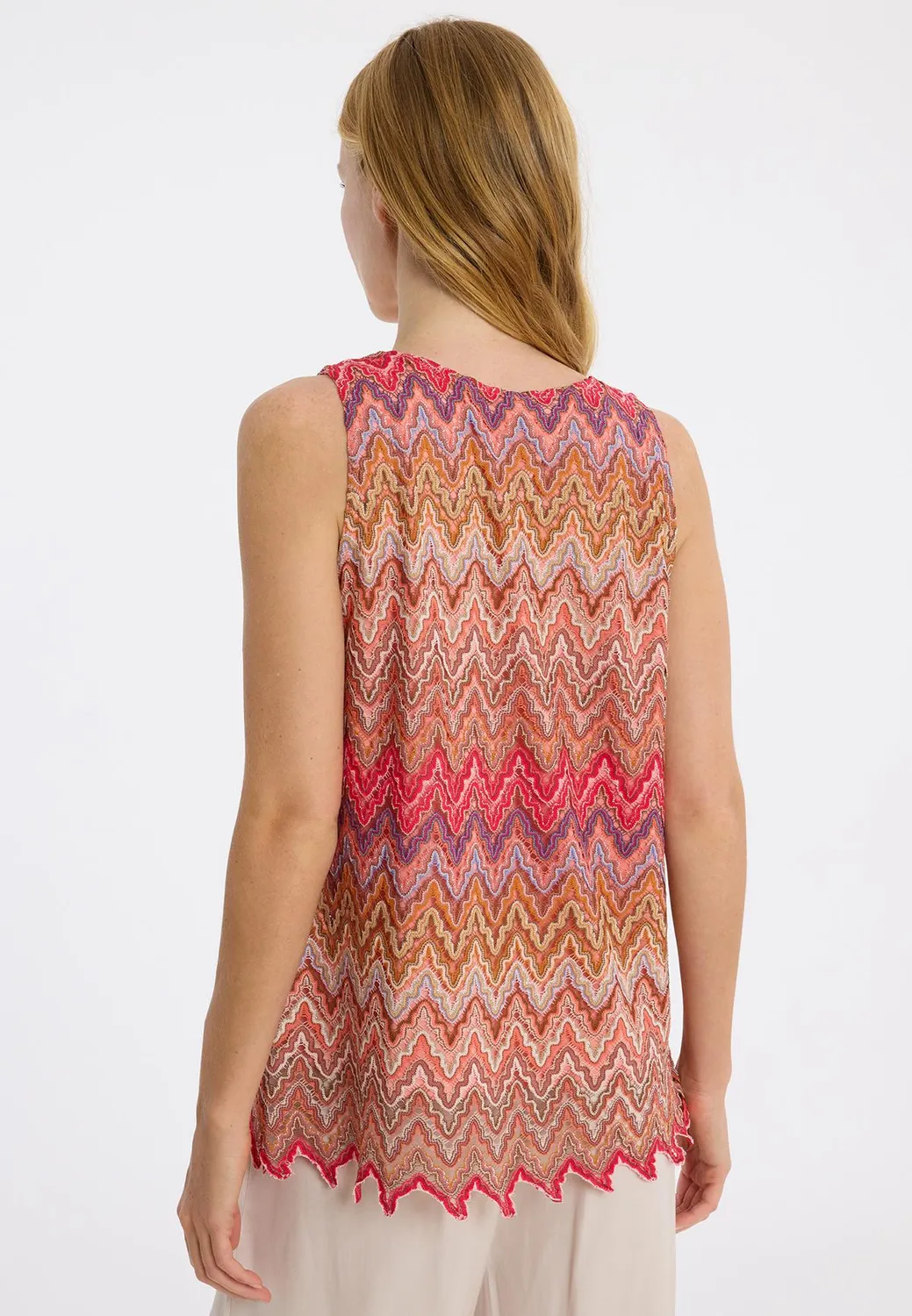 Ana Alcazar Zecila top smanicato a righe rosso