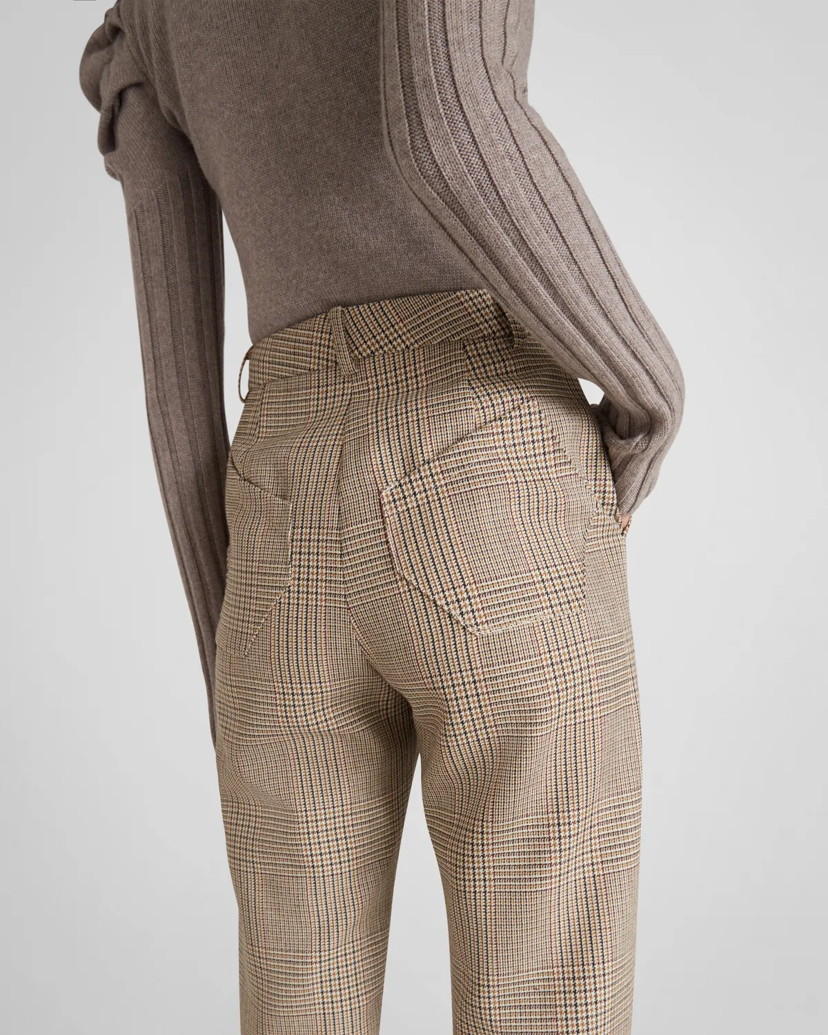 Violante Nessi New York pantaloni pied-de-poule lana