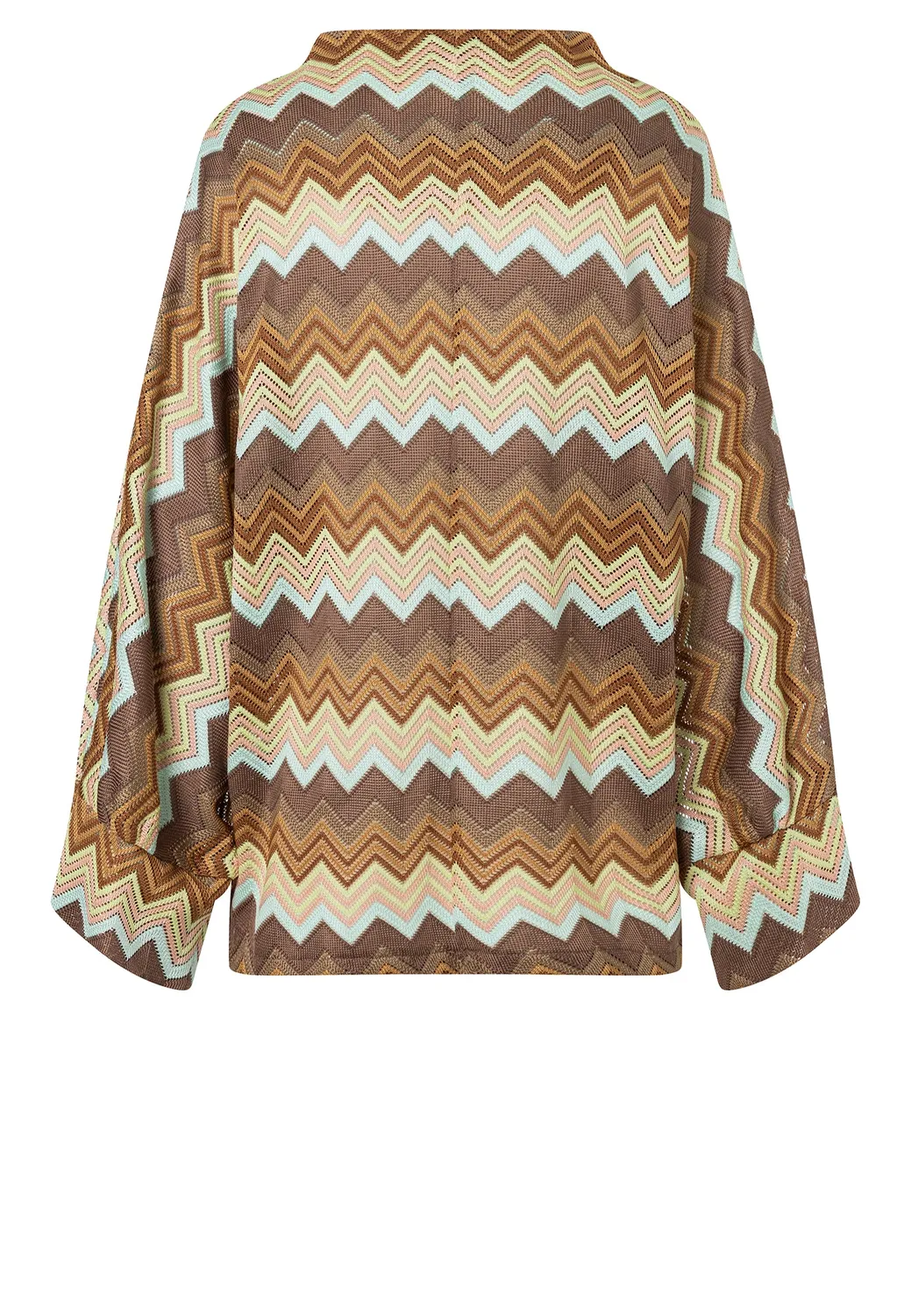 Ana Alcazar Duora top maglia zigzag maniche palloncino