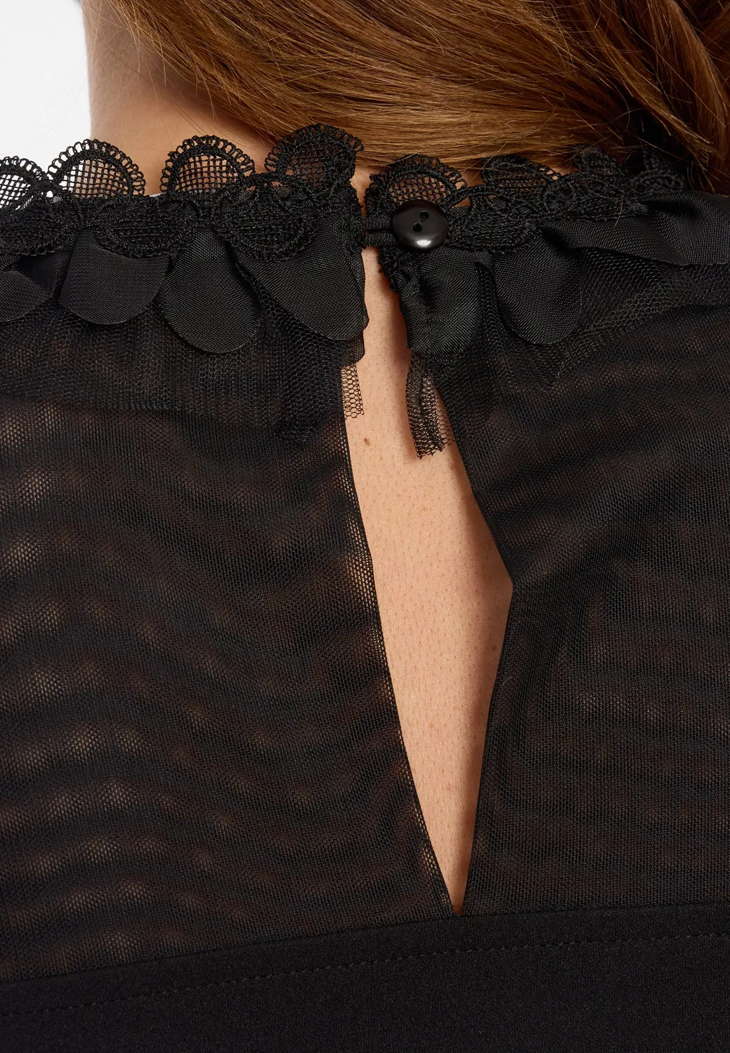 Ana Alcazar Endory abito cocktail nero pizzo tulle