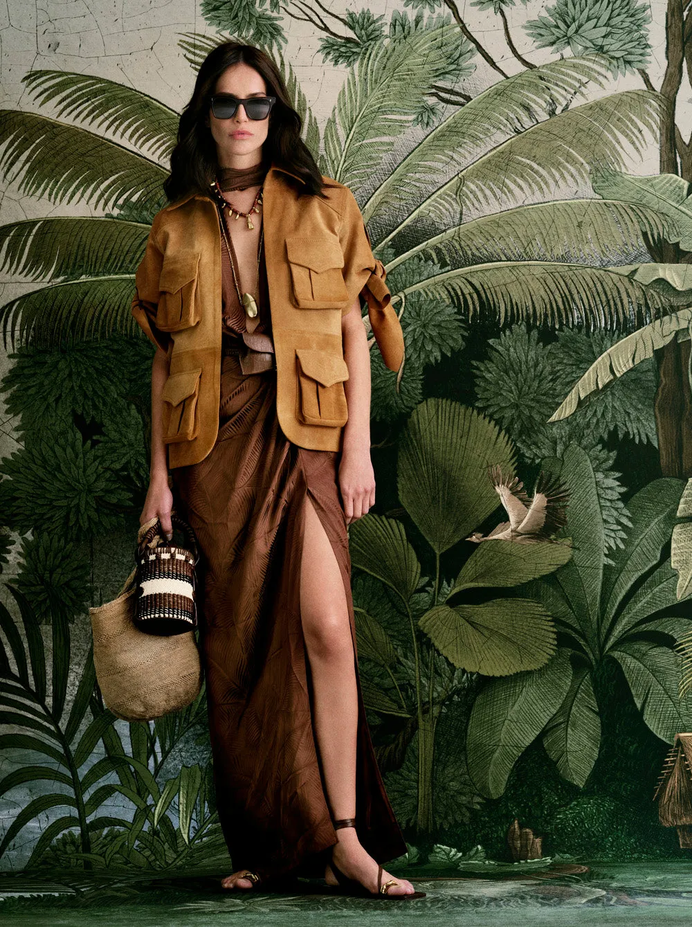Johanna Ortiz Wildly Beautiful abito maxi halter marrone