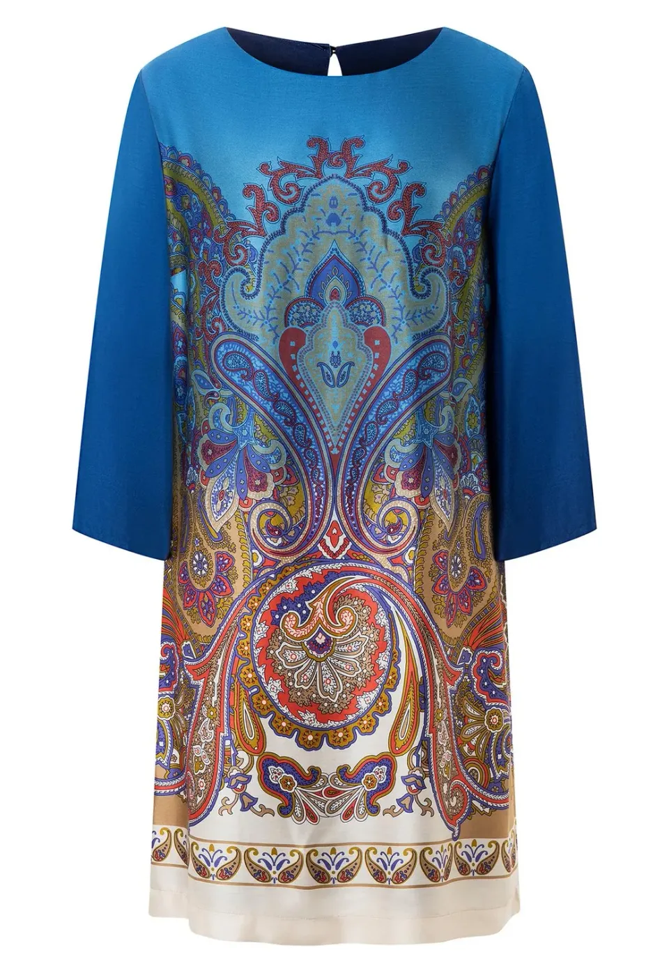 Ana Alcazar Pamila abito corto paisley blu