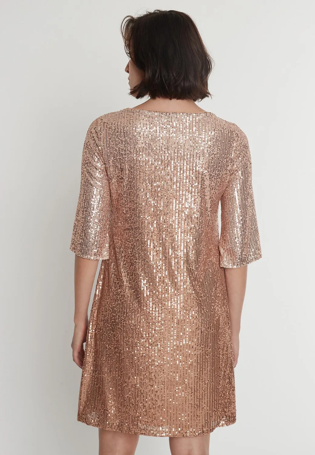 Ana Alcazar Paasa abito paillettes oro rame