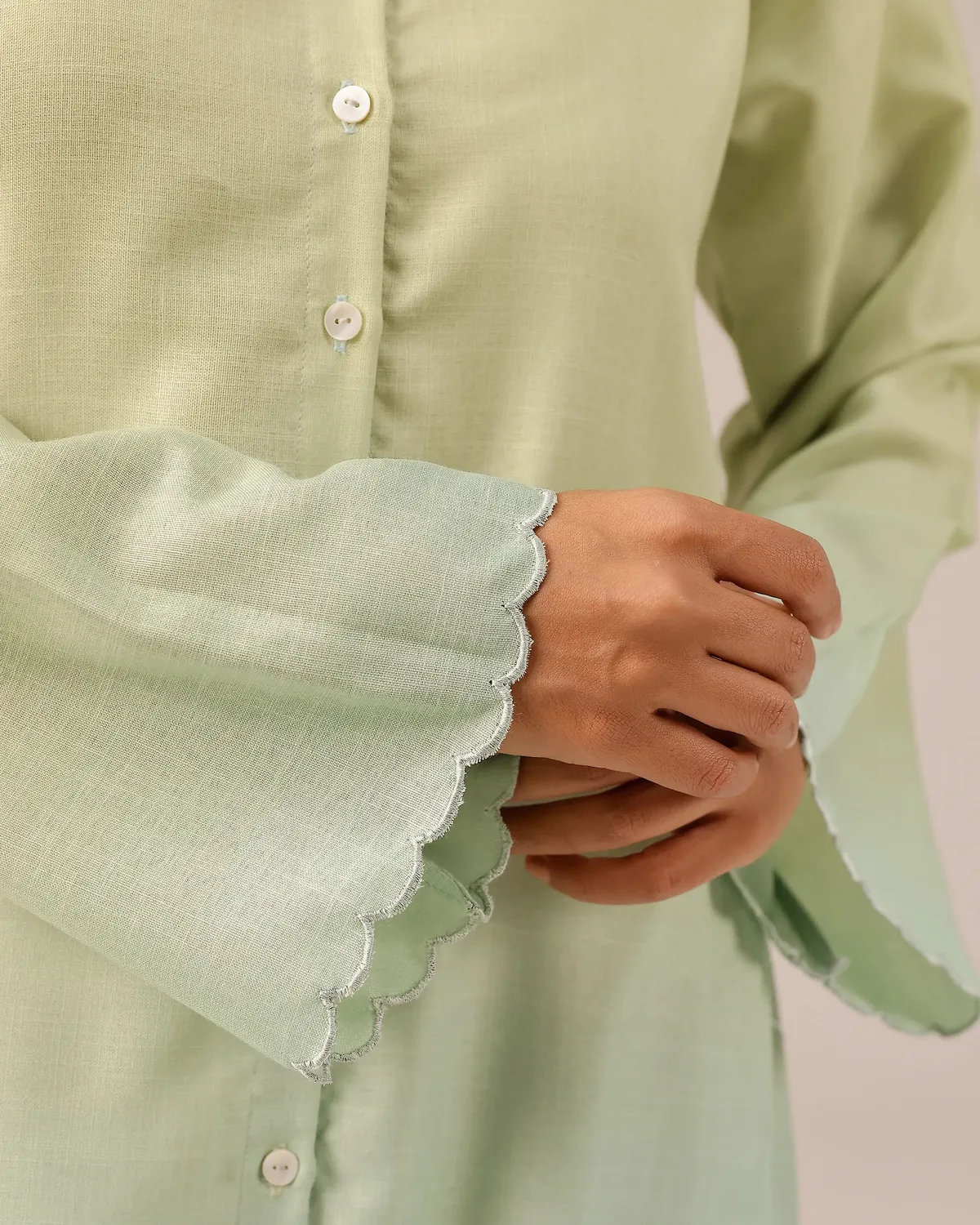 Our Dve Seafoam abito lino verde blu