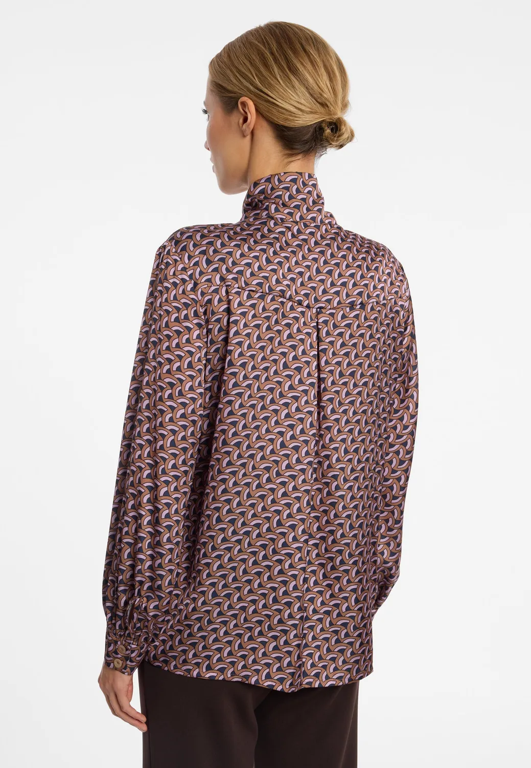 Ana Alcazar Eliva blusa raso fiocco fantasia retro