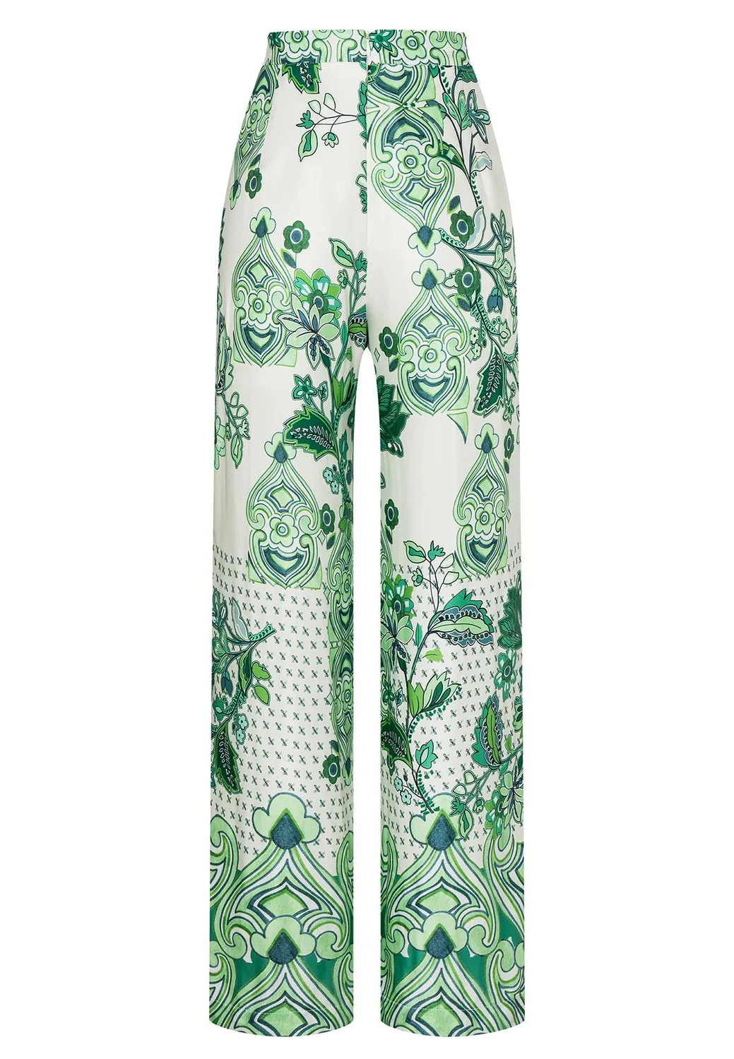 Ana Alcazar Lasiha pantaloni palazzo verde foglie